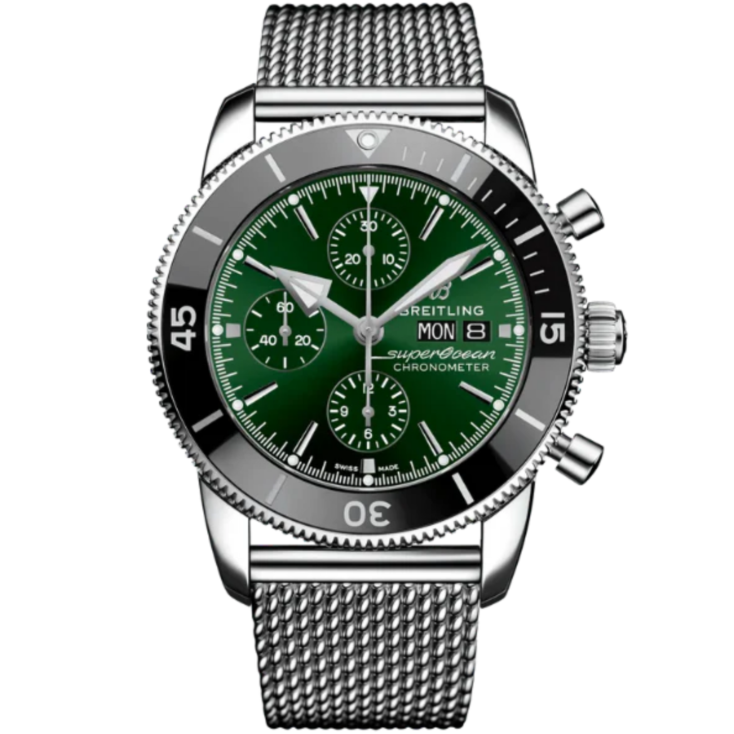 SUPEROCEAN HERITAGE CHRONOGRAPH 44 MM STAINLESS STEEL WITH GREEN DIAL