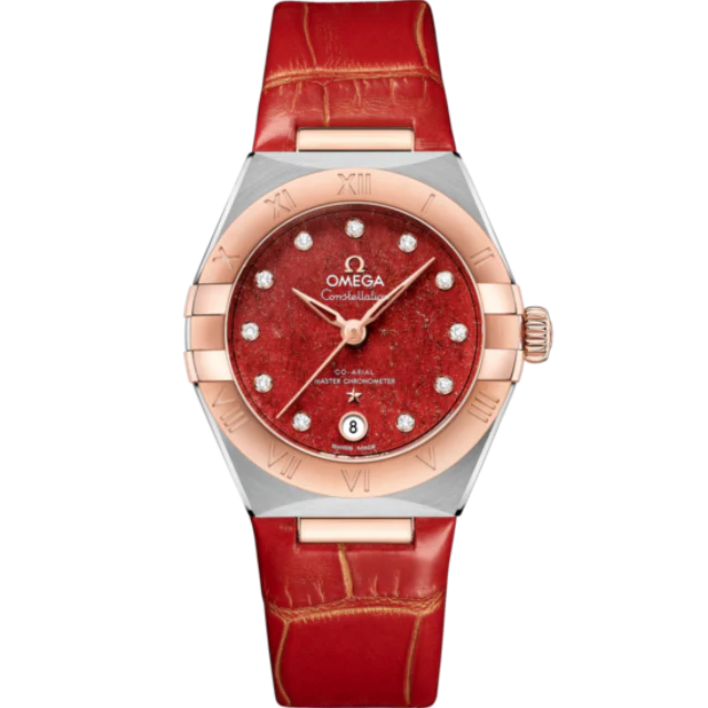 CONSTELLATION 29 MM STAINLESS STEEL - SEDNA™ GOLD WITH RED DIAL