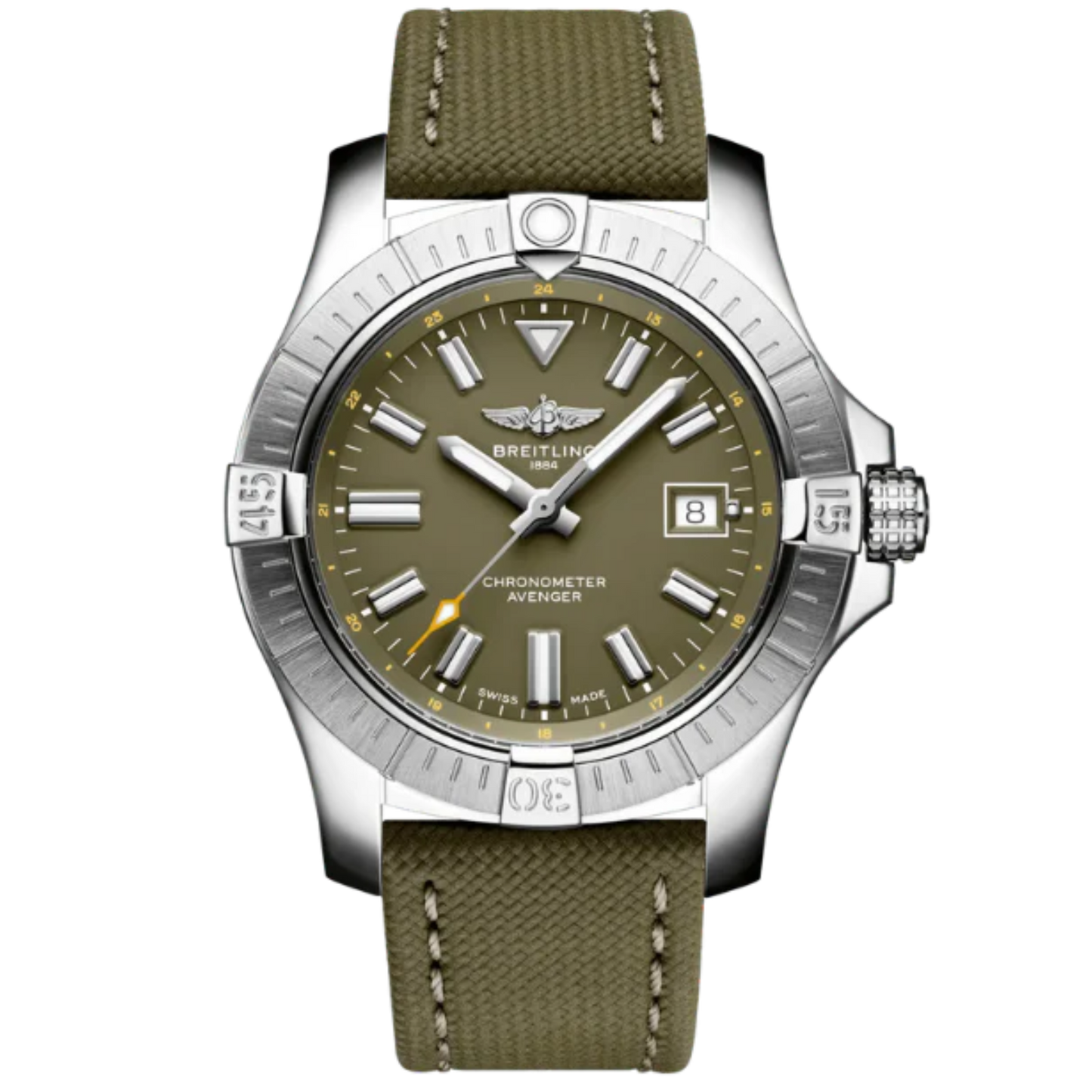 AVENGER AUTOMATIC 43 MM STAINLESS STEEL AND GREEN DIAL