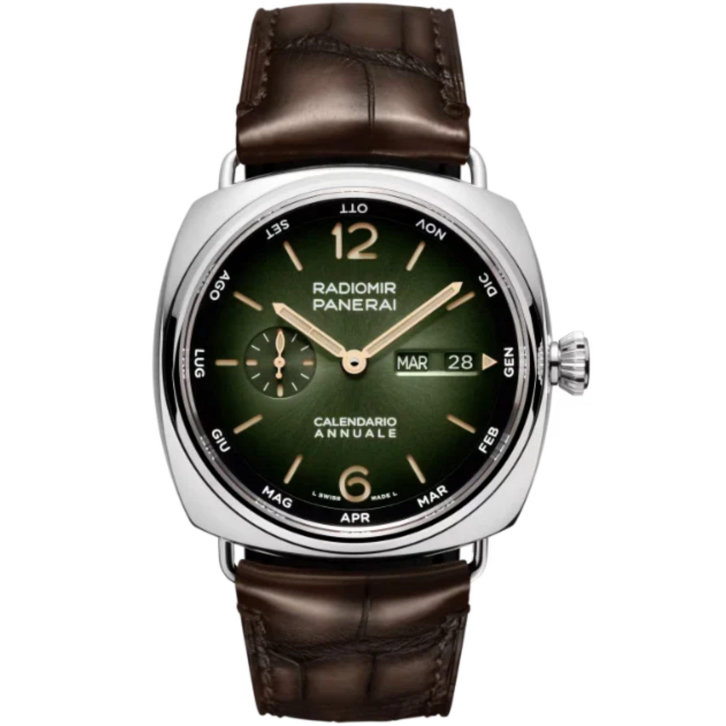 RADIOMIR ANNUAL CALENDAR PAM01364 45 MM PLATINUMTECH™ WITH BRUSHED GREEN DIAL