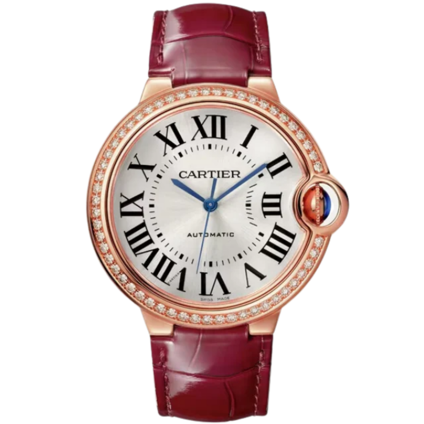 BALLON BLEU DE CARTIER 36 MM ROSE GOLD WITH SILVER SUNRAY BRUSHED DIAL