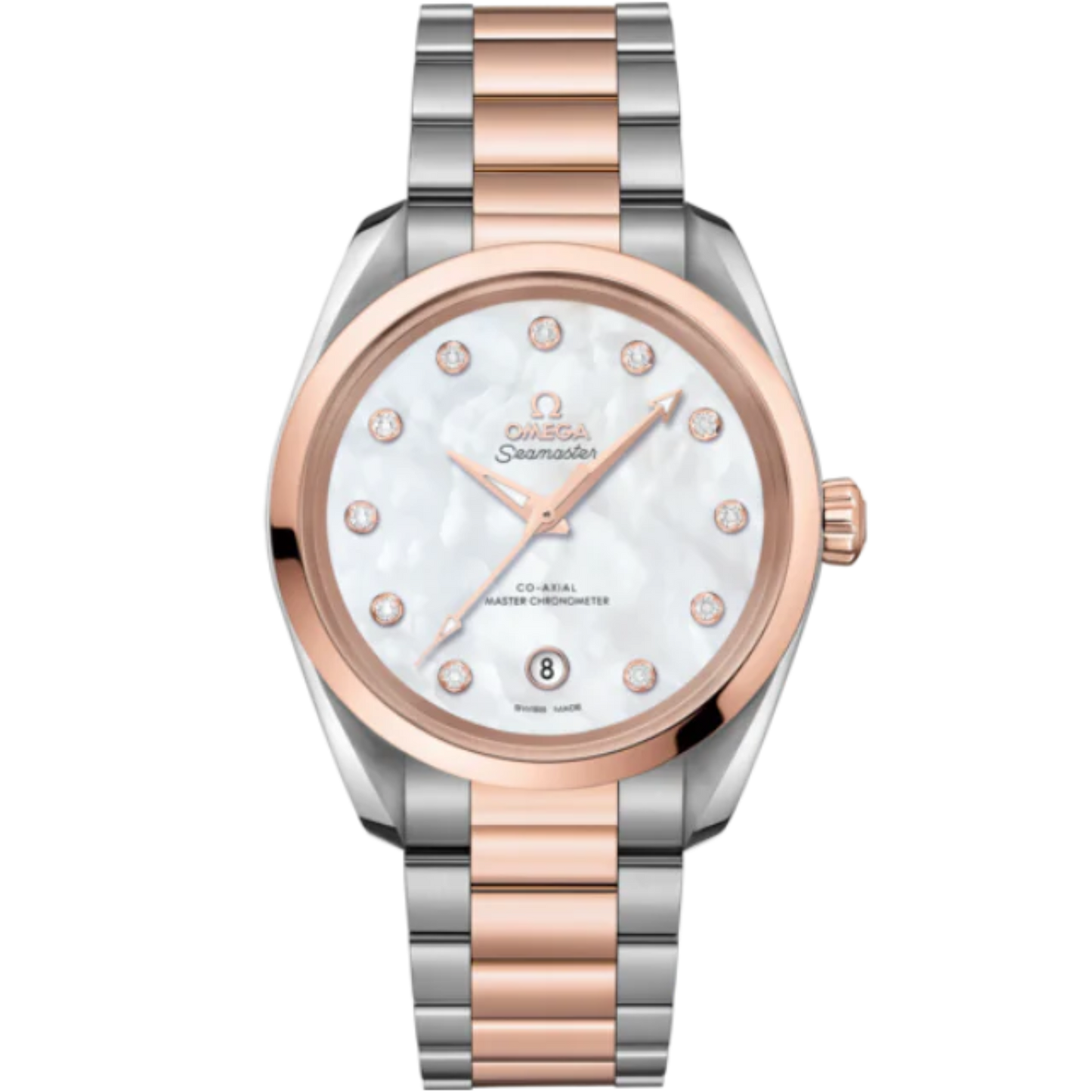 SEAMASTER AQUA TERRA 150M 38 MM STAINLESS STEEL - SEDNA™ GOLD WITH MOTHER OF PEARL DIAL DIAL