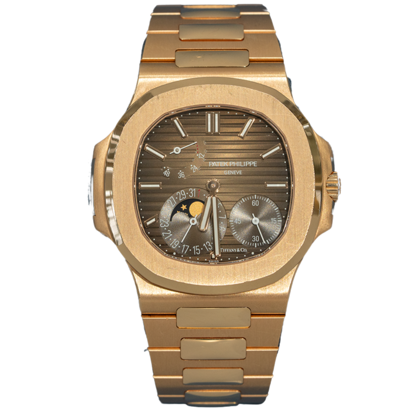 Patek Philippe Nautilus Ref. 5712/1R “Tiffany Stamped” Rose Gold Moon Phase
