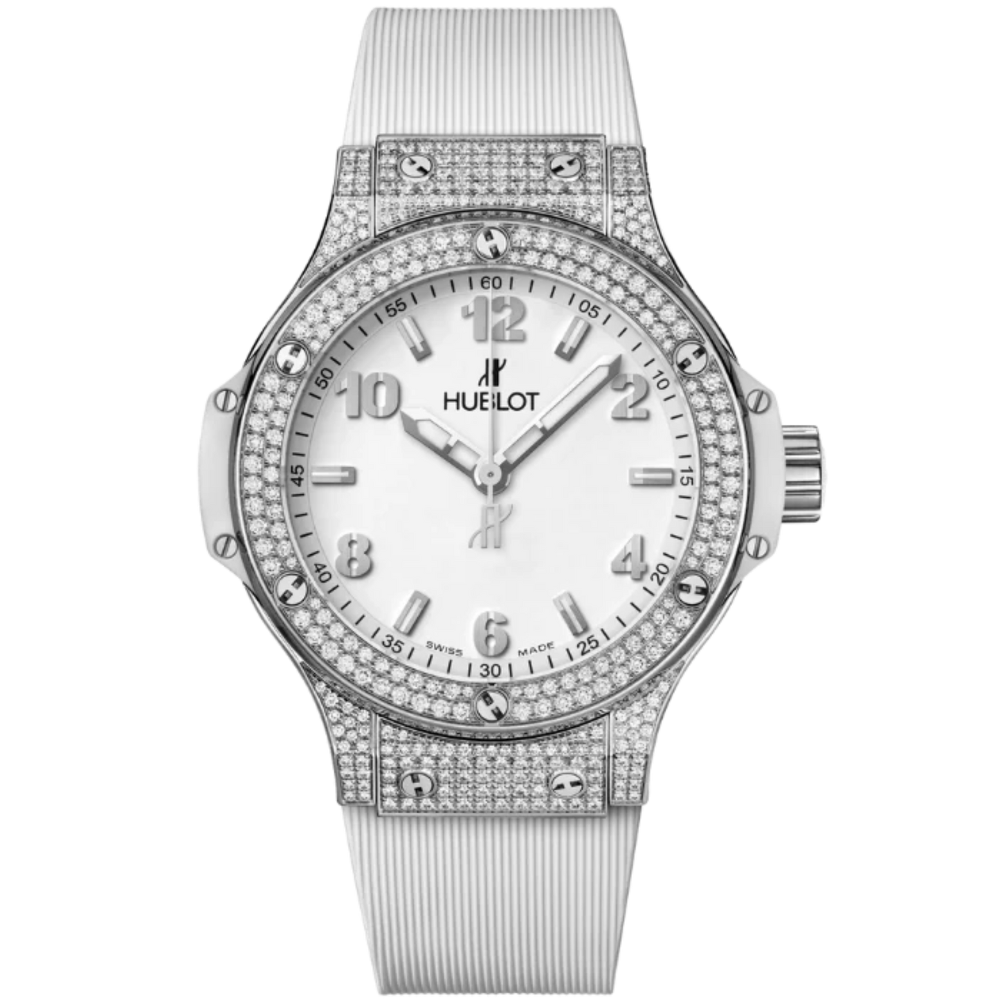 Big Bang 38mm STEEL WHITE PAVÉ