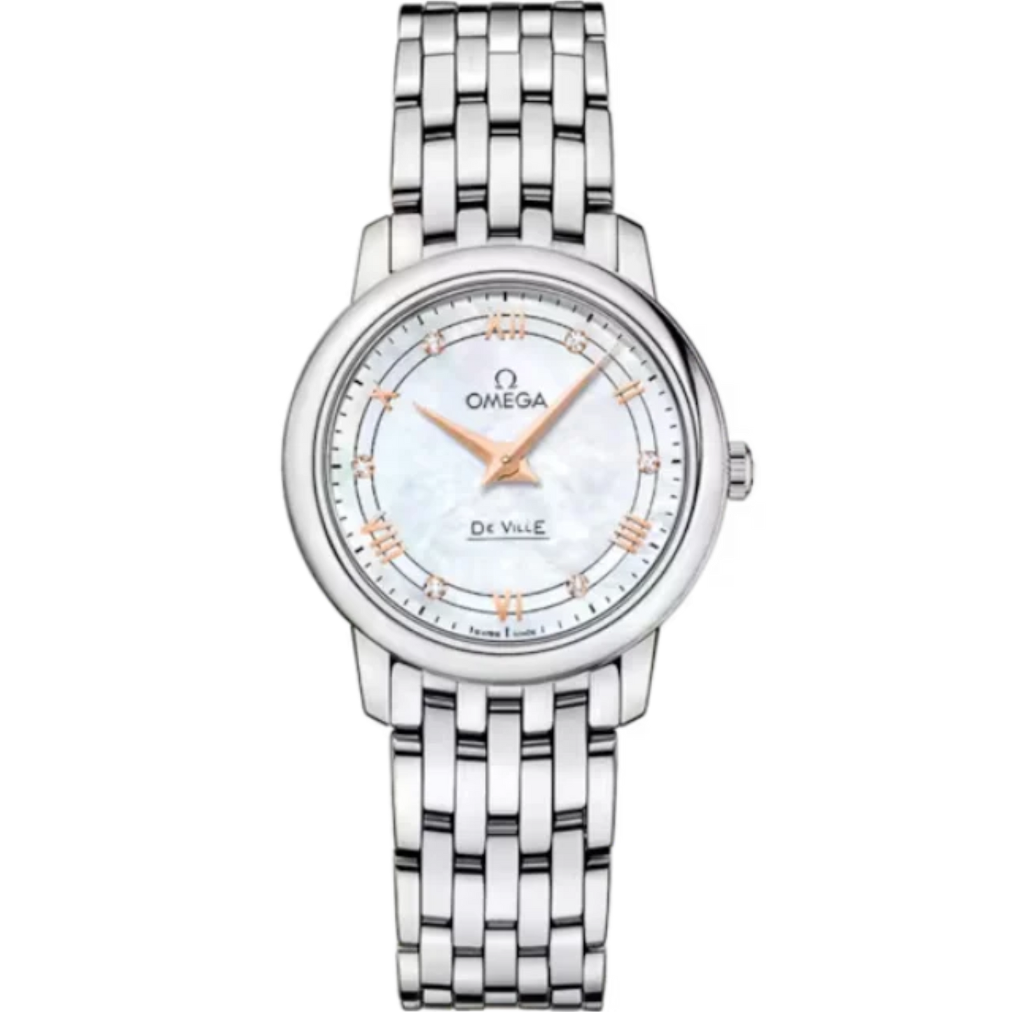 DE VILLE PRESTIGE 27 MM STAINLESS STEEL WITH MOTHER OF PEARL DIAL