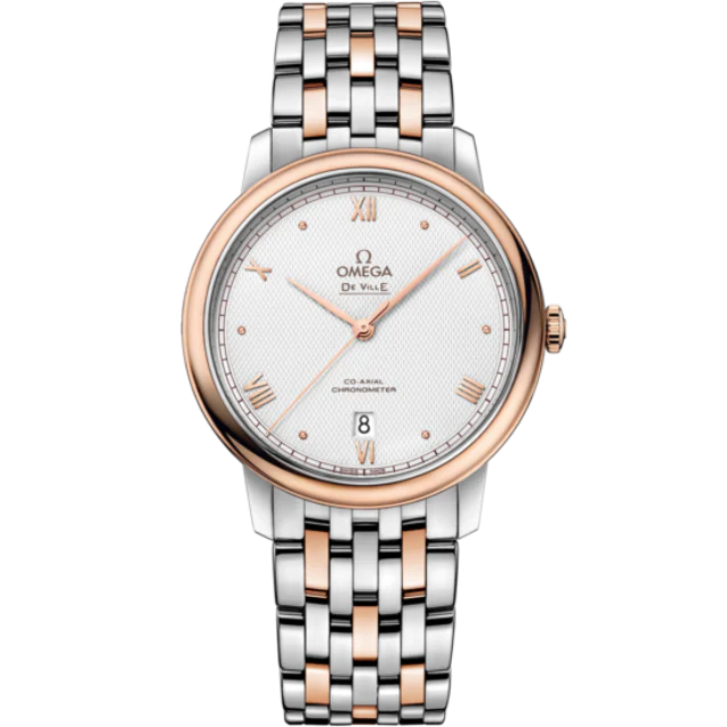 DE VILLE PRESTIGE 39 MM STAINLESS STEEL - RED GOLD WITH GREY DIAL