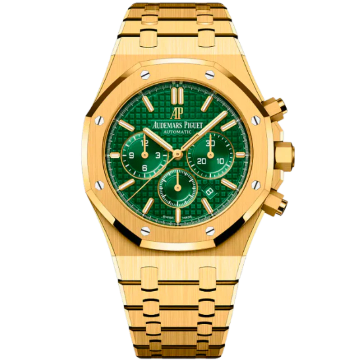 Audemars Piguet 41MM Royal Oak Chronograph Ref. 26331BA.OO.1220BA.02 Yellow Gold Green Dial
