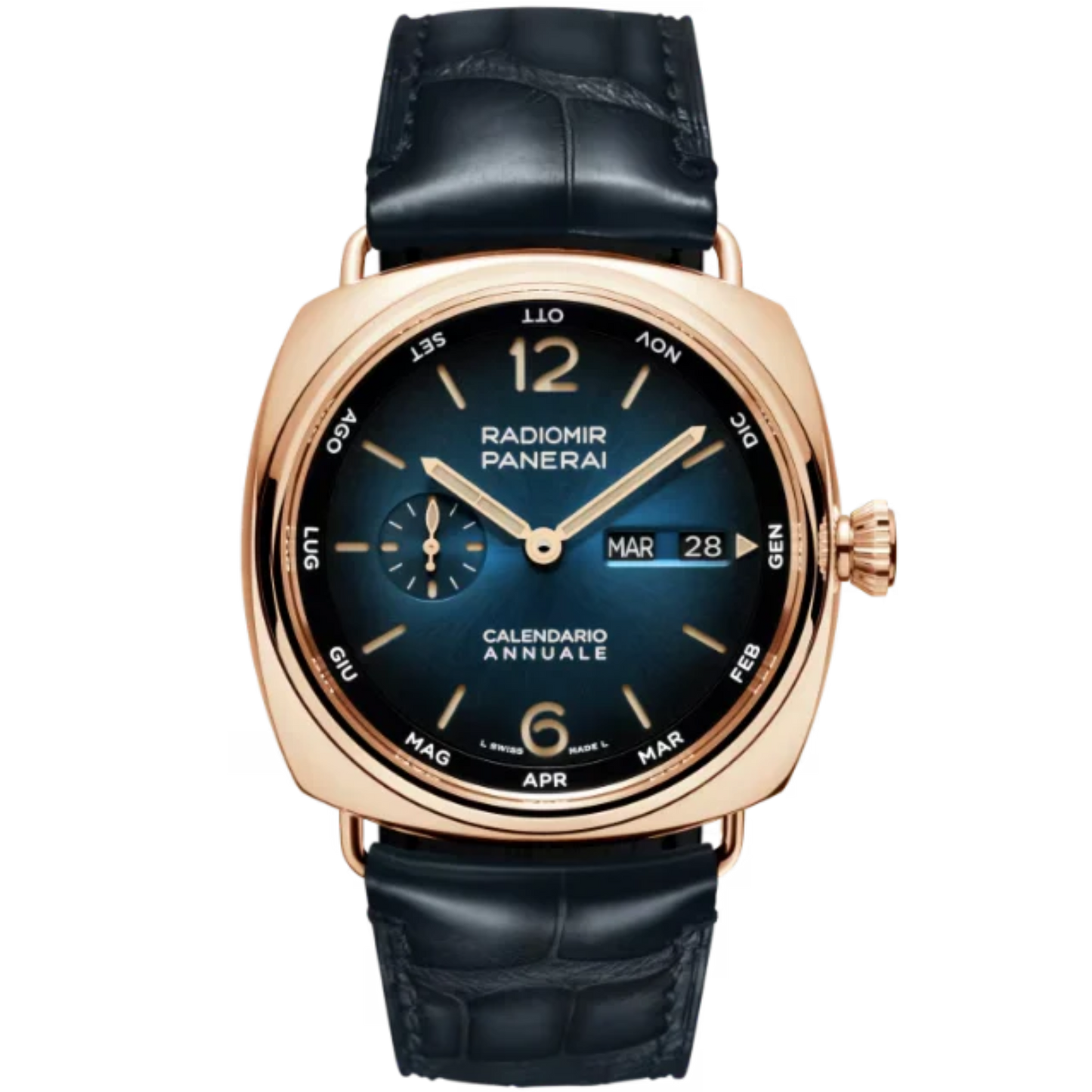 RADIOMIR ANNUAL CALENDAR PAM01363 45 MM GOLD WITH BLUE DIAL