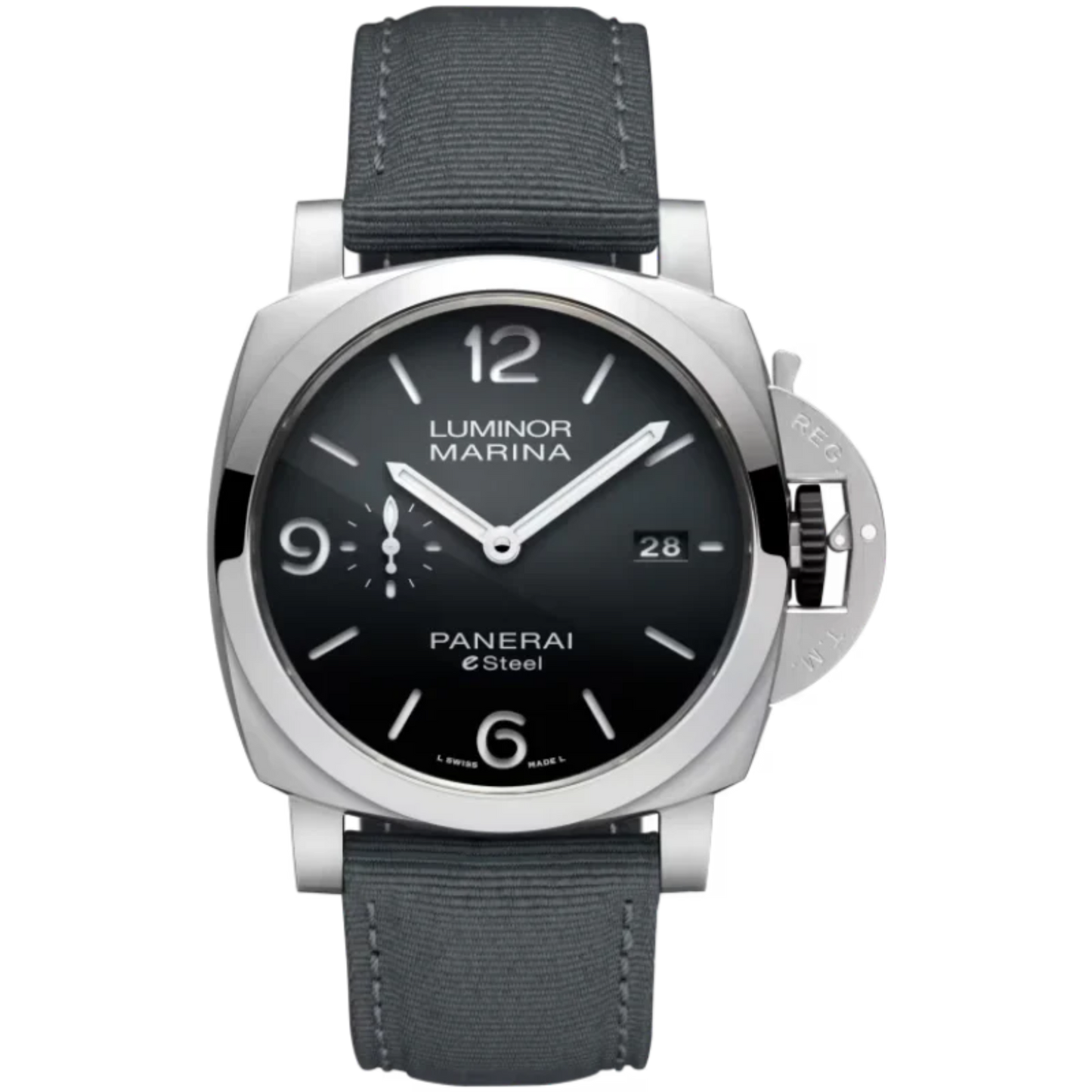 LUMINOR MARINA GRIGIO ROCCIA PAM01358 44 MM STAINLESS STEEL WITH BLACK DIAL