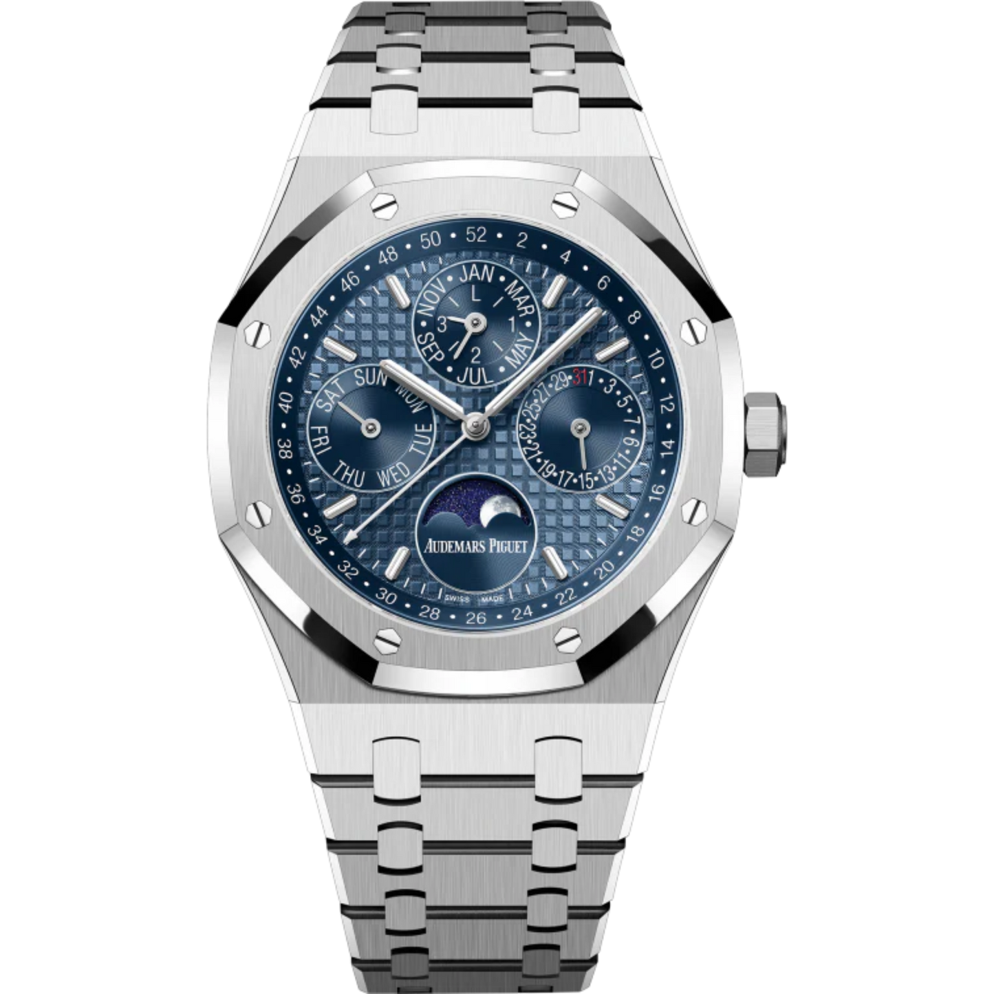 Royal Oak Perpetual Calendar 41MM Stainless Steel Bracelet Blue Dial  Stainless Steal Case