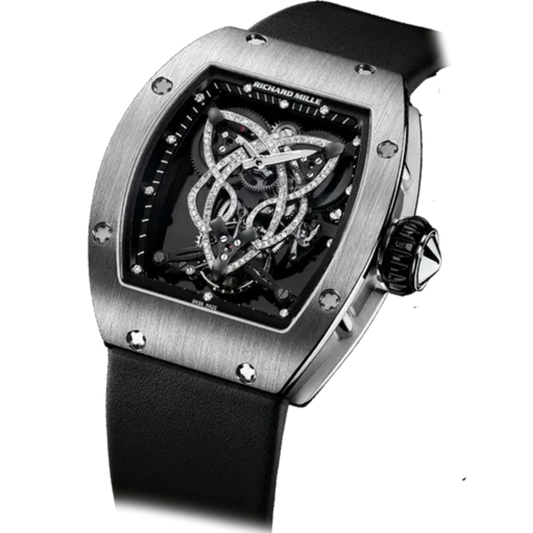 RM 019 Tourbillon Rubber Strap White Gold Case