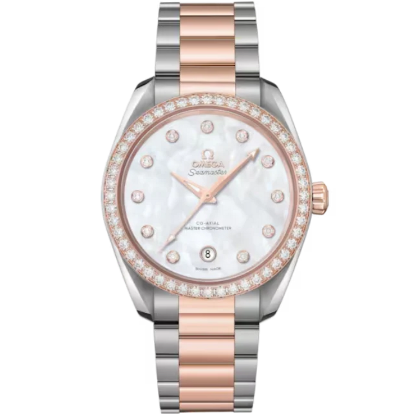 SEAMASTER AQUA TERRA 150M 38 MM STAINLESS STEEL - SEDNA™ GOLD WITH MOTHER OF PEARL DIAL DIAL