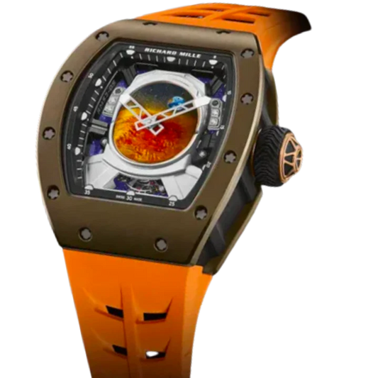 RM 52-05 Pharell Williams Manual Winding Orange Rubber Ceramic Case
