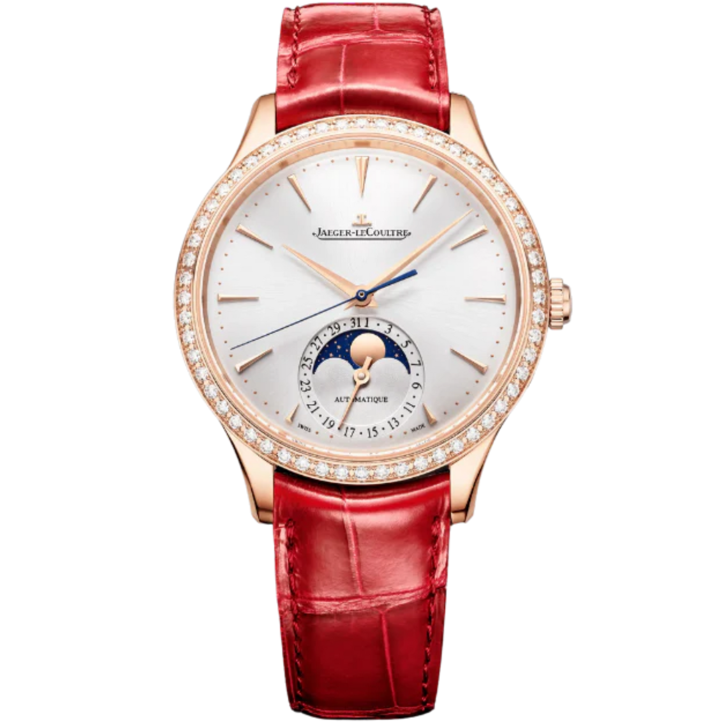 MASTER ULTRA THIN MOON 36 MM 18K ROSE GOLD WITH SILVER GREY SUNRAY BRUSH DIAL