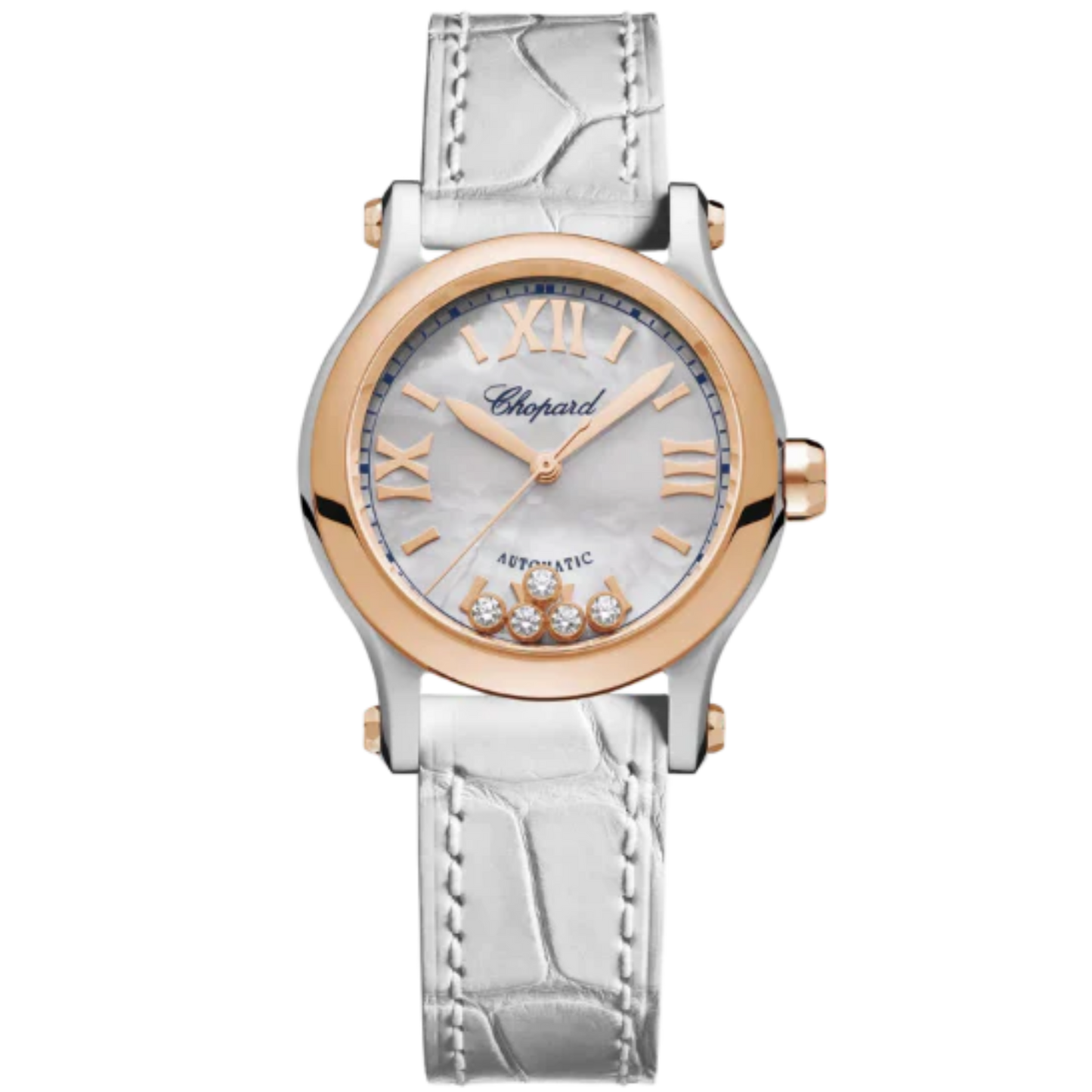 HAPPY SPORT 30 MM ETHICAL ROSE GOLD - LUCENT STEEL™ WITH MOTHER OF PEARL DIAL