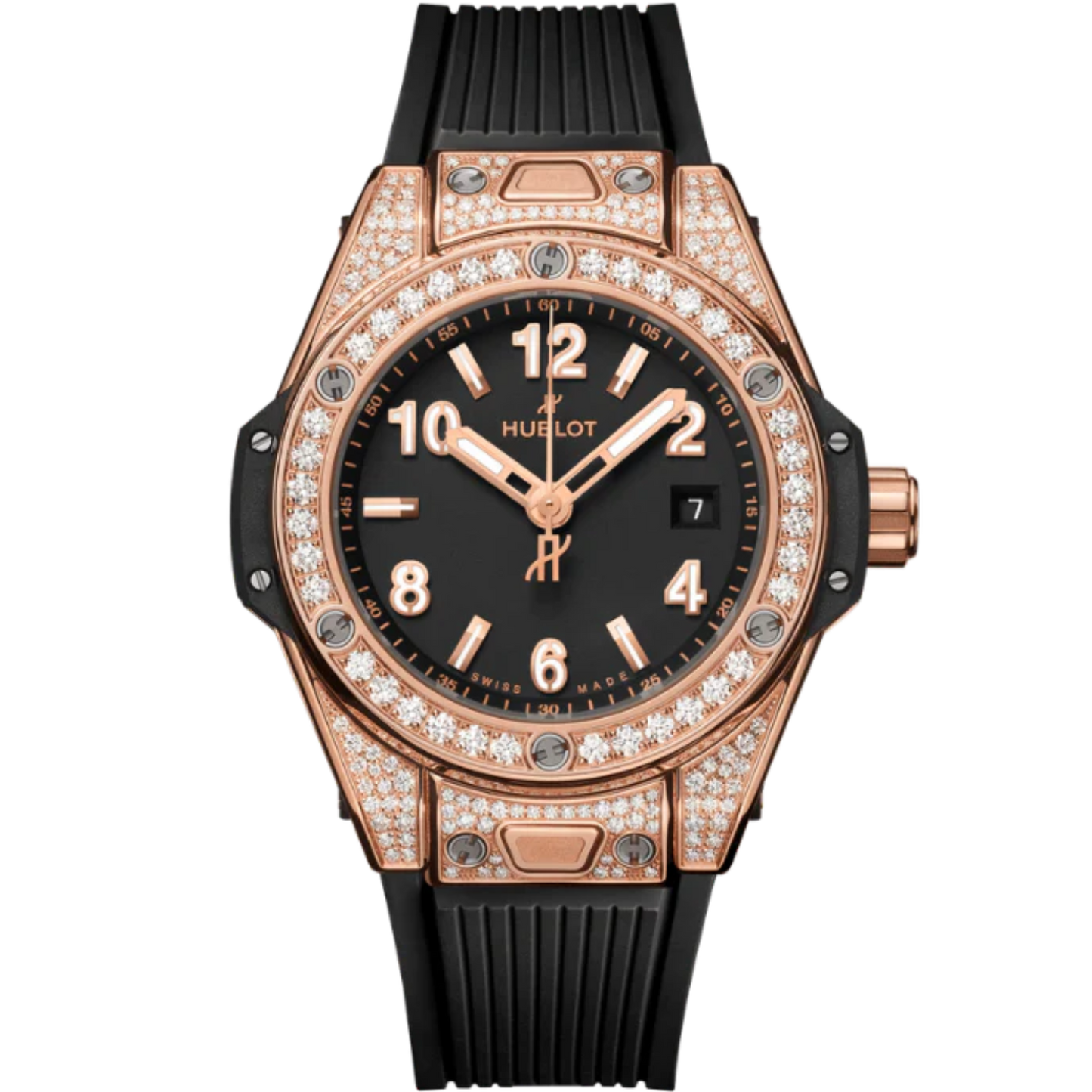 Big Bang 33mm ONE CLICK KING GOLD PAVÉ