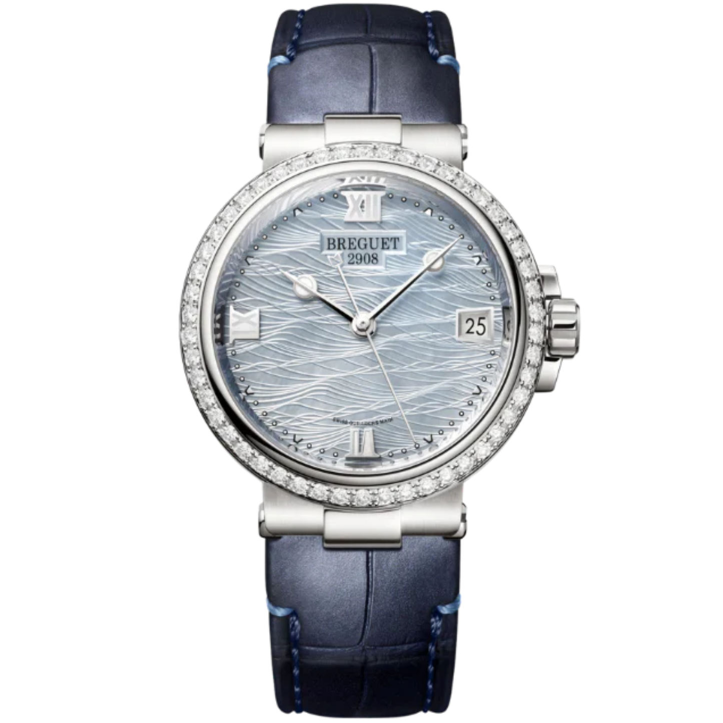 MARINE DAME 9518 34 MM WHITE GOLD WITH BLUE MOTHER OF PEARL DIAL