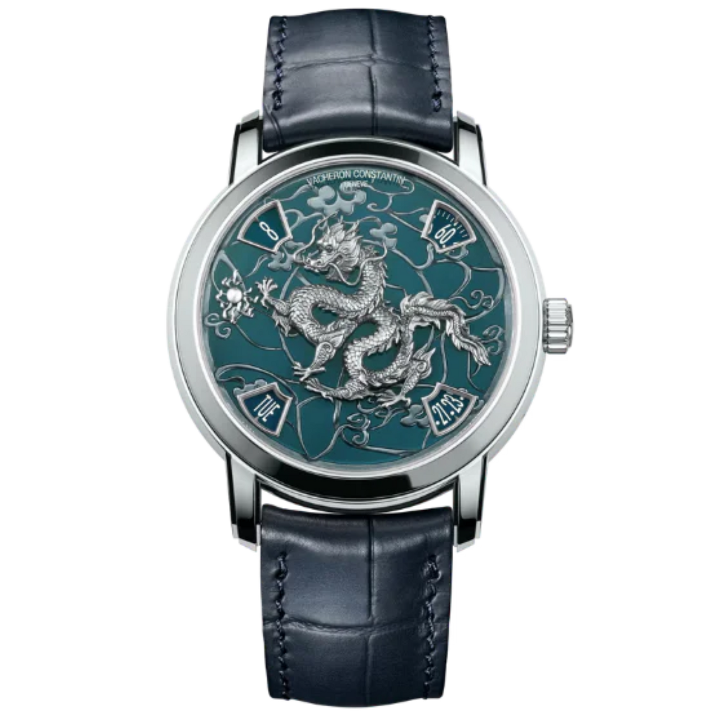 METIERS D'ART THE LEGEND OF THE CHINESE ZODIAC - YEAR OF THE DRAGON 40 MM PLATINUM 950 WITH 22K WHITE GOLD DIAL