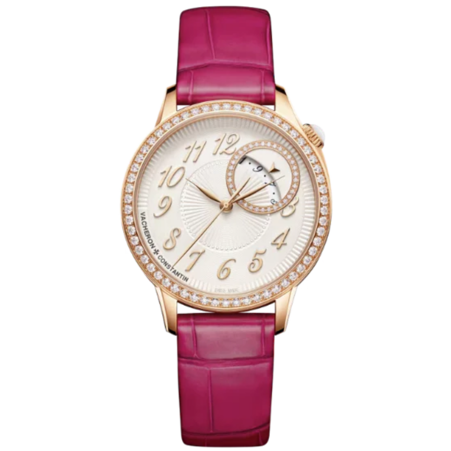 EGERIE SELF WINDING 35 MM 18K PINK GOLD WITH PLEATED MOTIF DIAL