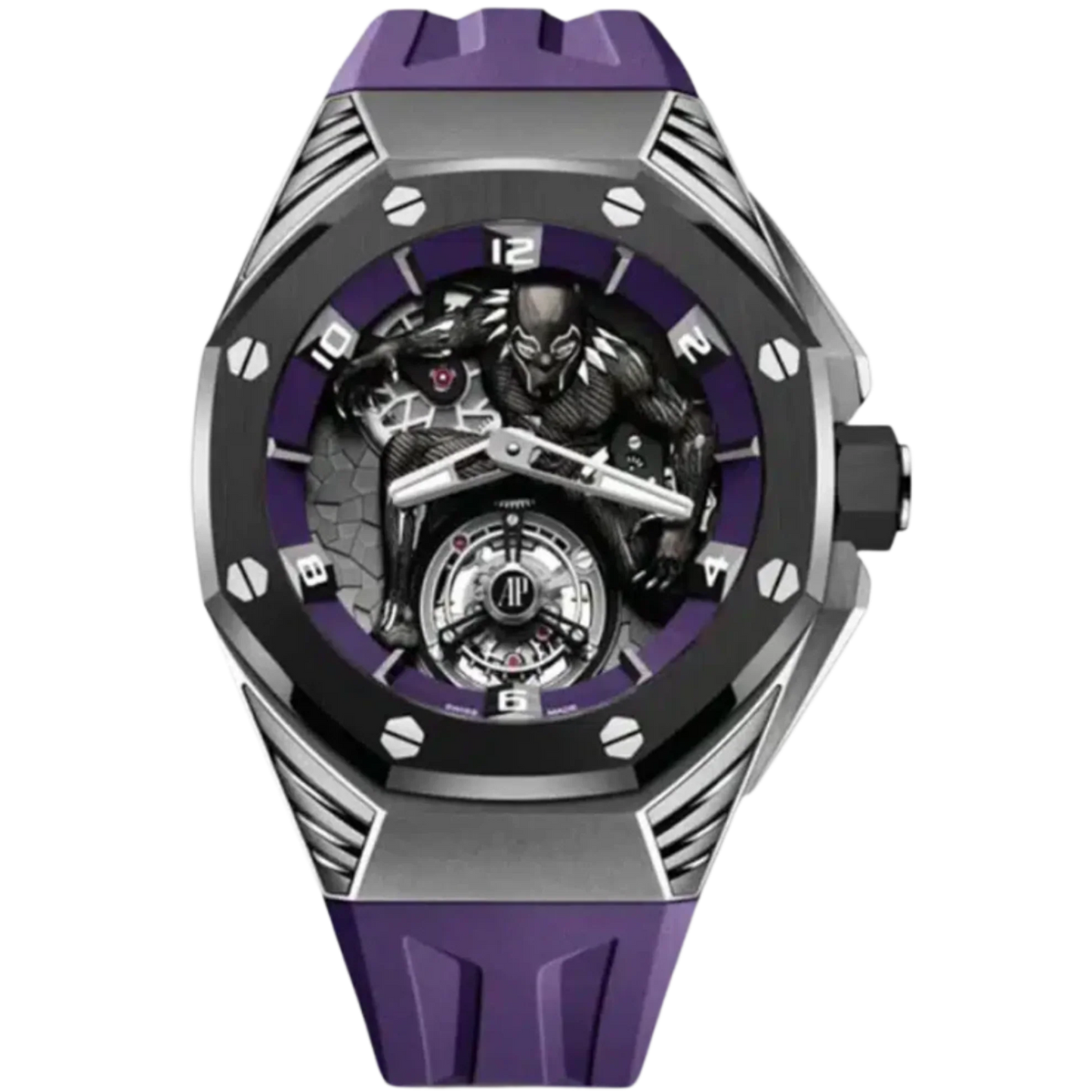 Audemars Piguet 42MM Royal Oak Concept Black Panther Flying Tourbillon Ref. 26620IO.OO.D077CA.01 Titanium