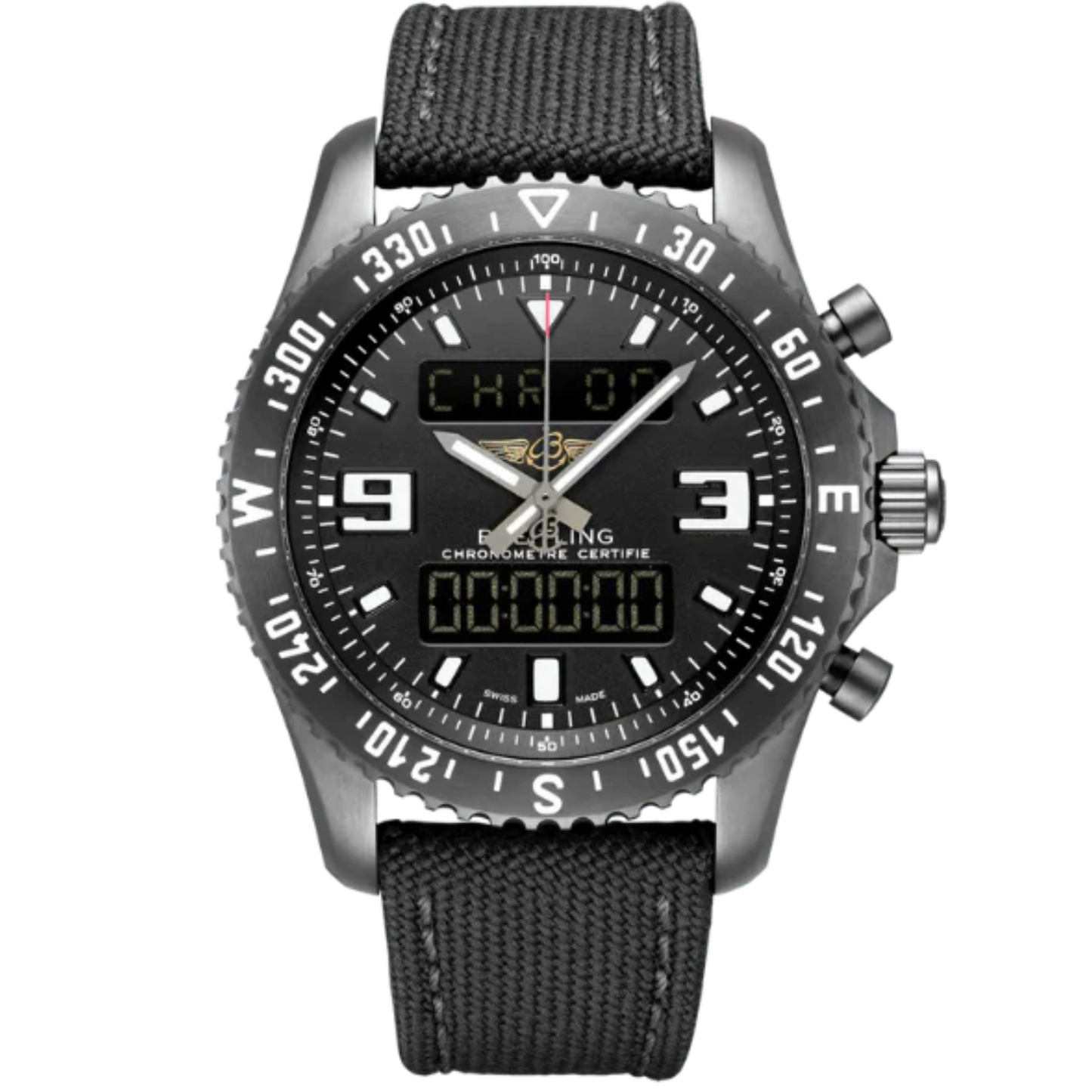 CHRONOSPACE MILITARY 46 MM DLC-COATED STAINLESS STEEL WITH BLACK DIAL