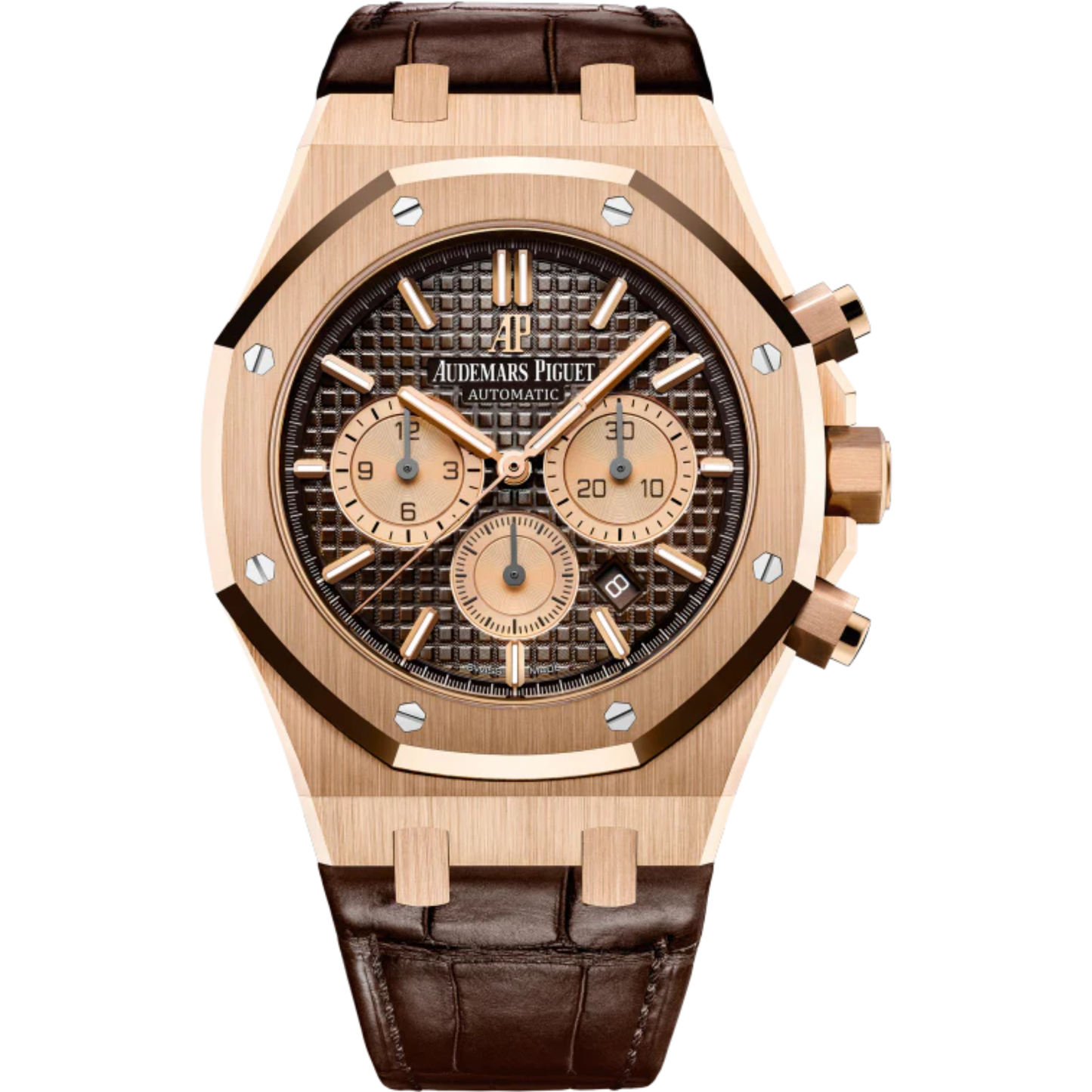 Audemars Piguet Royal Oak Ref. 26331OR.OO.D821CR.01 41MM Brown Alligator Strap Rose Gold Case Brown Dial