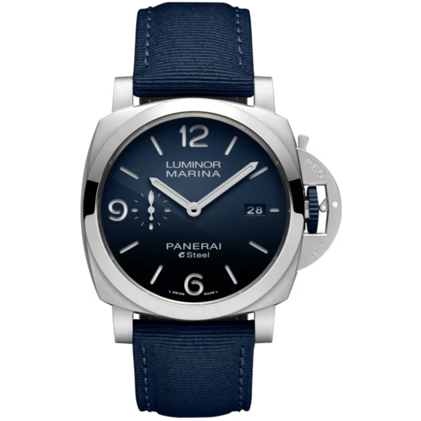 LUMINOR MARINA BLU PROFONDO PAM01157 44 MM STAINLESS STEEL WITH BLUE DIAL