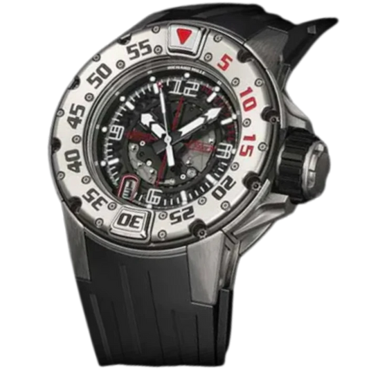 RM 028 Diver Automatic Black Rubber Strap Titanium Case