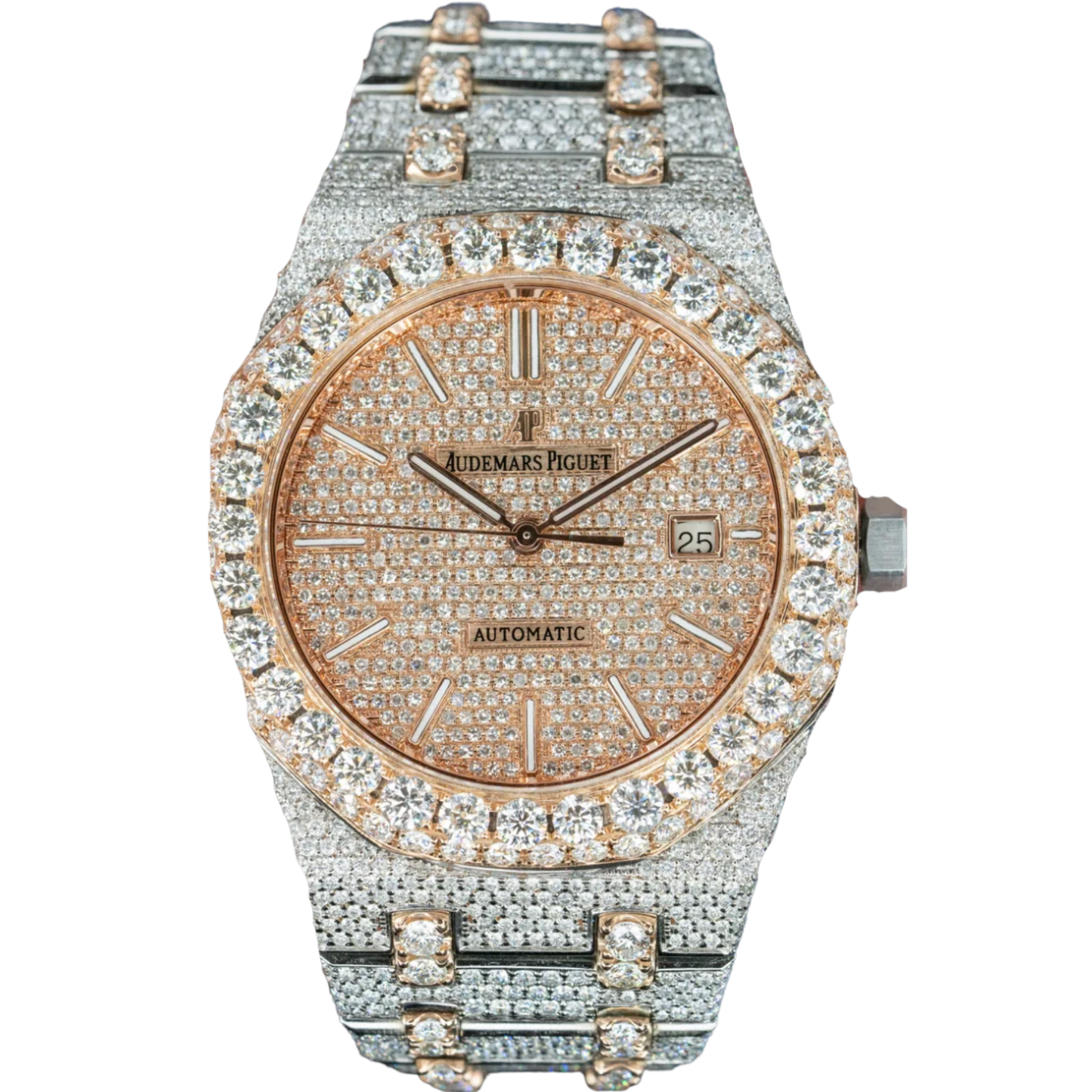 Audemars Piguet 41MM Royal Oak | Stainless Steel Bustdown Converted to Rose Gold Two Tone