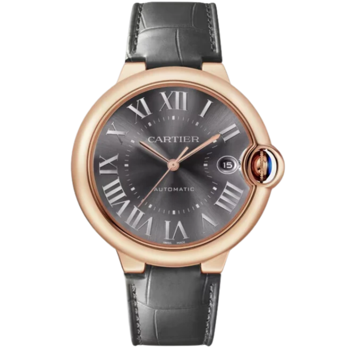 BALLON BLEU DE CARTIER 40 MM 18K ROSE GOLD WITH DARK GRAY SUNRAY BRUSHED DIAL