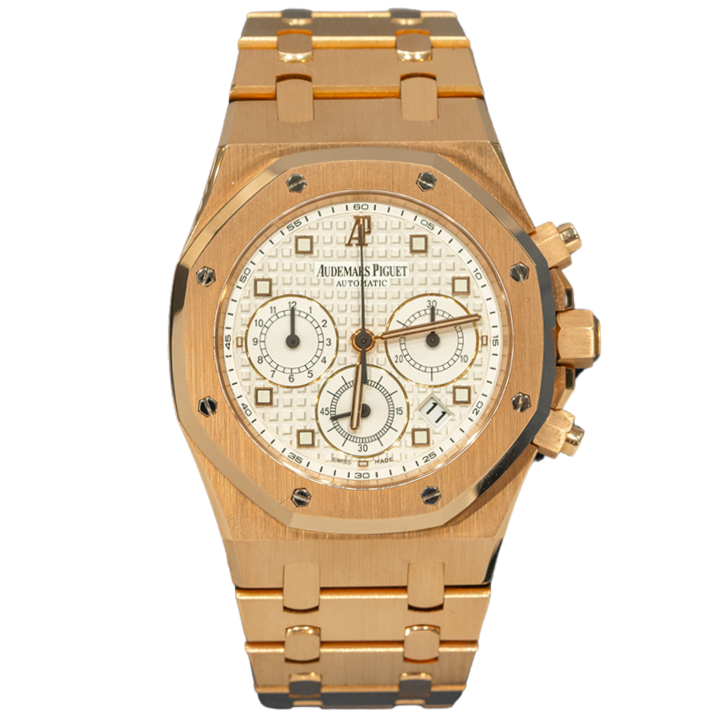 Audemars Piguet Royal Oak Ref. 25960OR.OO1185OR.01 Rose Gold 39mm AP Chronograph White Dial