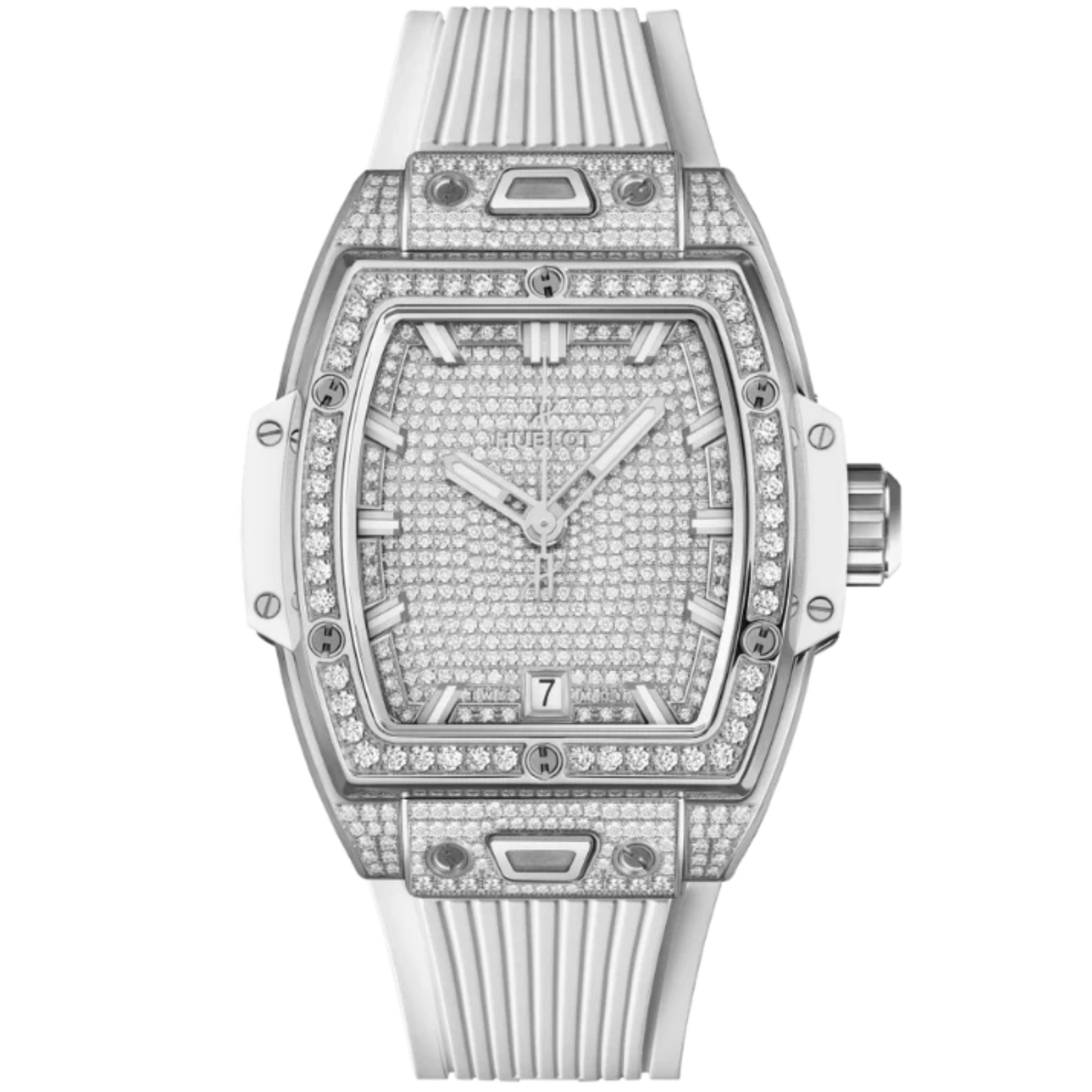 SPIRIT OF BIG BANG 39 MM TITANIUM WHITE FULL PAVÉ
