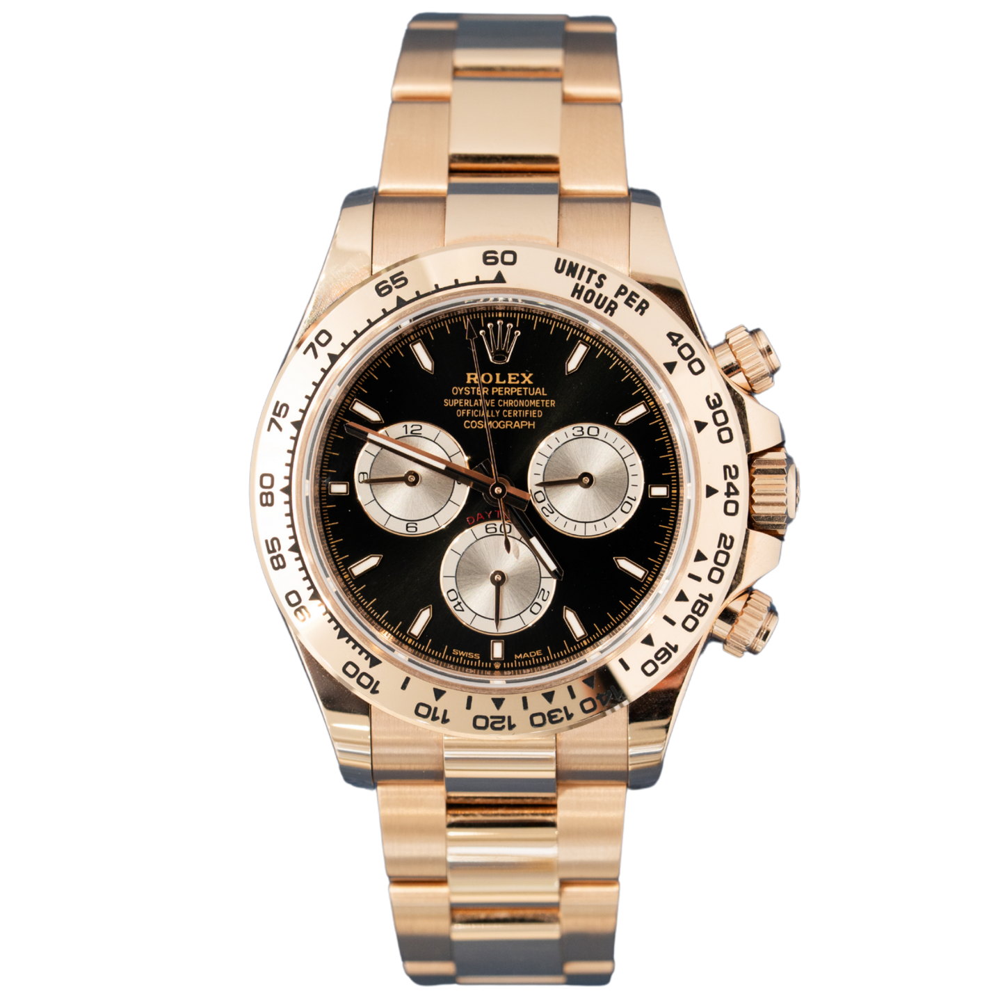 Rolex Daytona Ref. 126505 Rose Gold Black Dial with Silver Subdials
