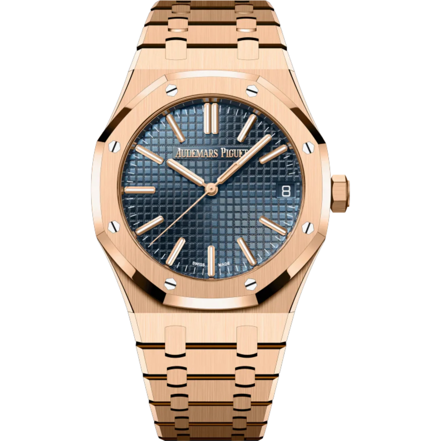 Audemars Piguet Royal Oak Ref. 15510OR.OO.1320OR.03 41MM Rose Gold Blue Dial With Grande Tapisserie Pattern