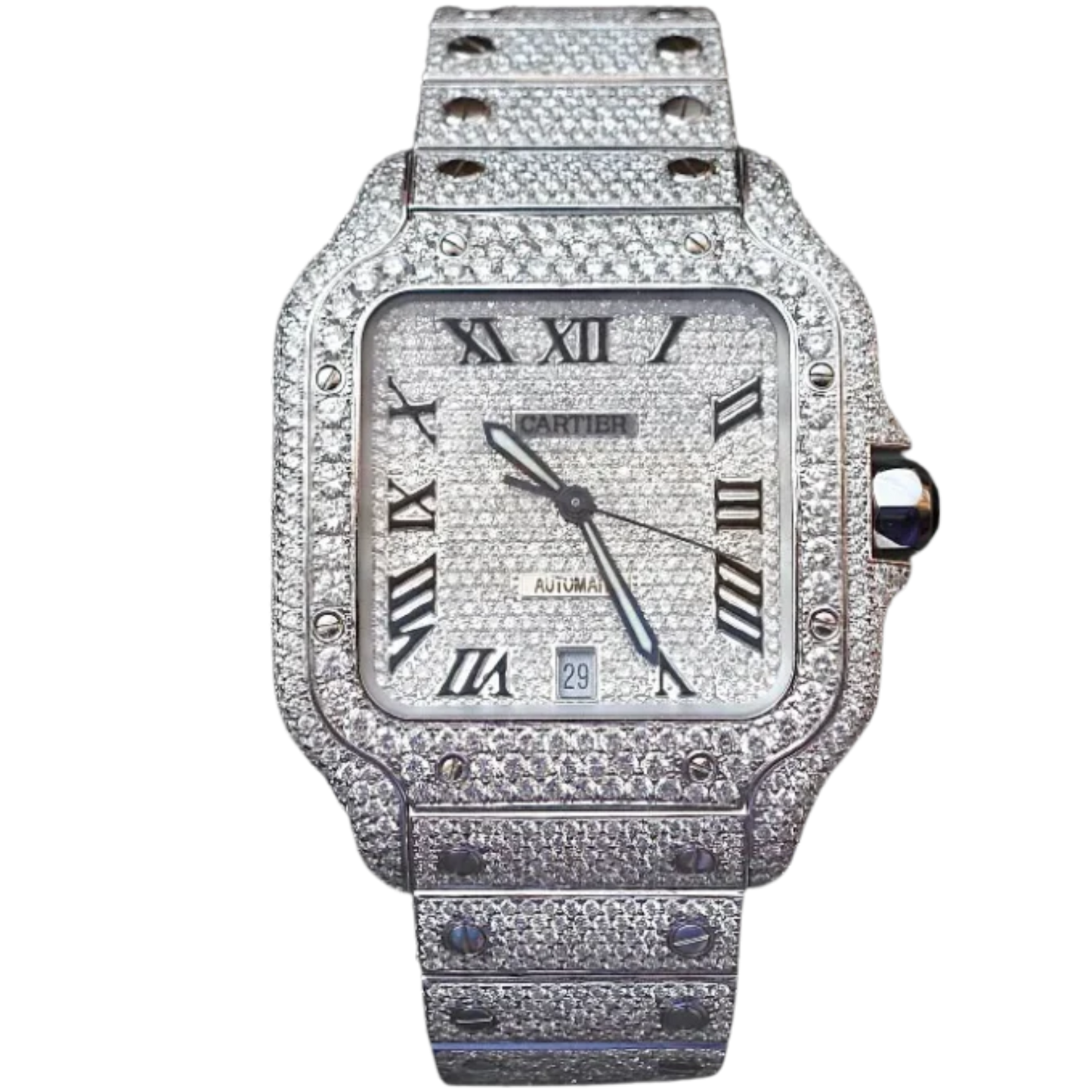 WSSA0018 Steel Santos Bussdown (Dial Too) Roman Numerals