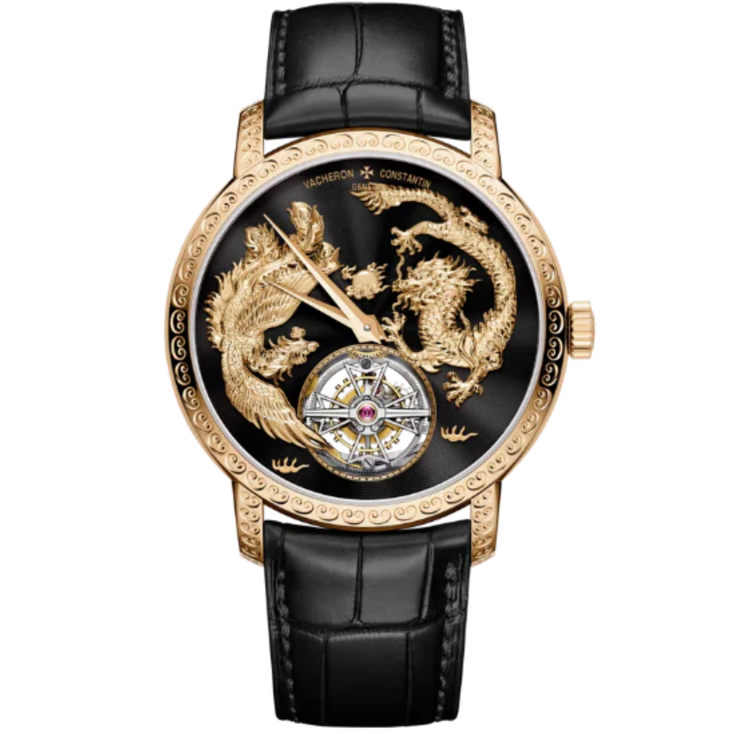 TRADITIONNELLE TOURBILLON 41 MM ROSE GOLD WITH BLACK GUILLOCHE DIAL
