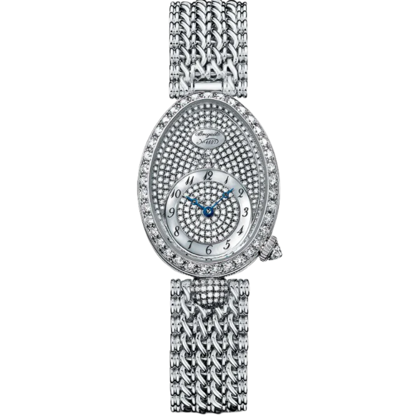 REINE DE NAPLES 8928 33 MM WHITE GOLD WITH MOTHER OF PEARL - DIAMONDS DIAL