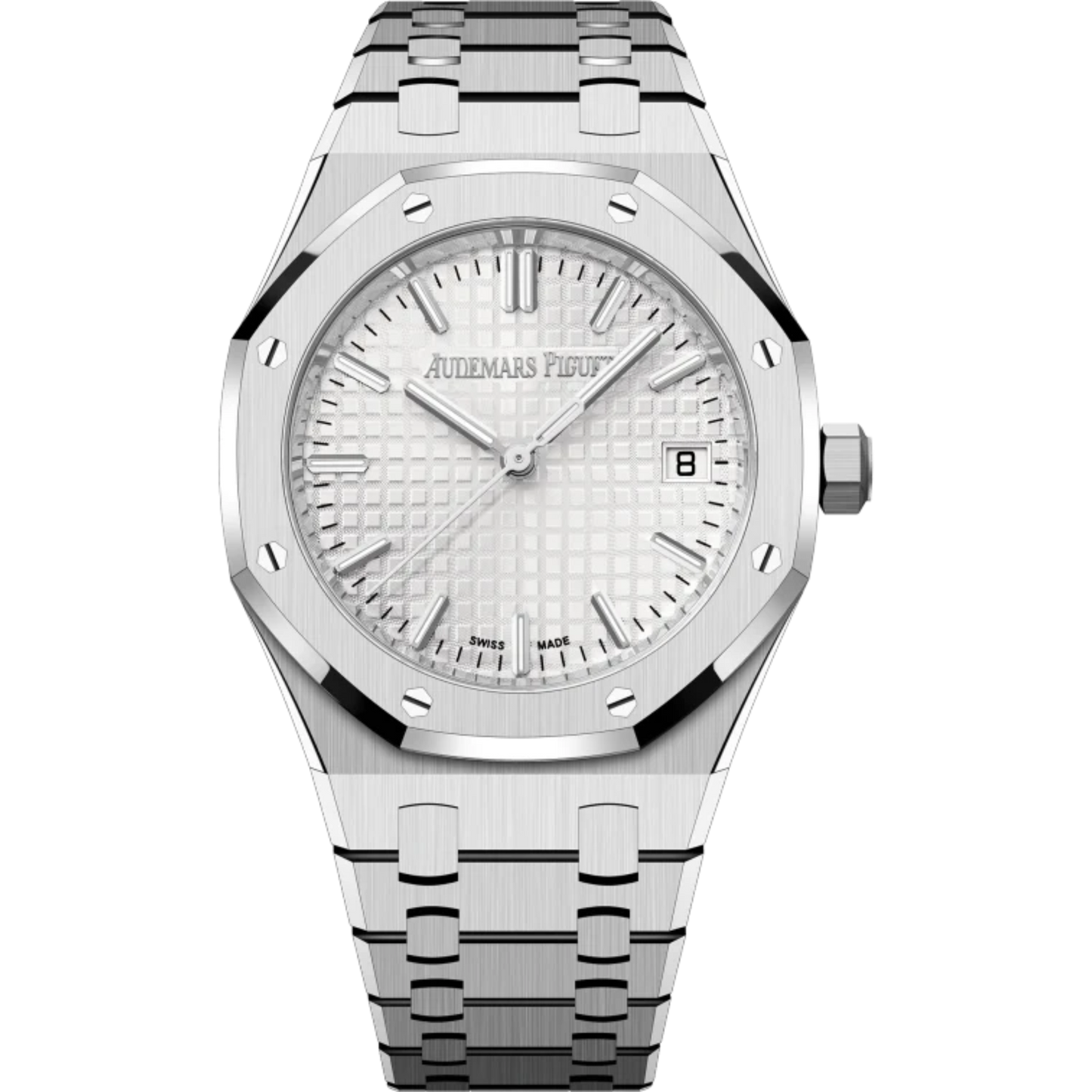 Royal Oak Selfwinding 34MM Stainless Steel Bracelet Silver-Toned Dial With Grande Tapisserie Pattern Stainless Steel Case