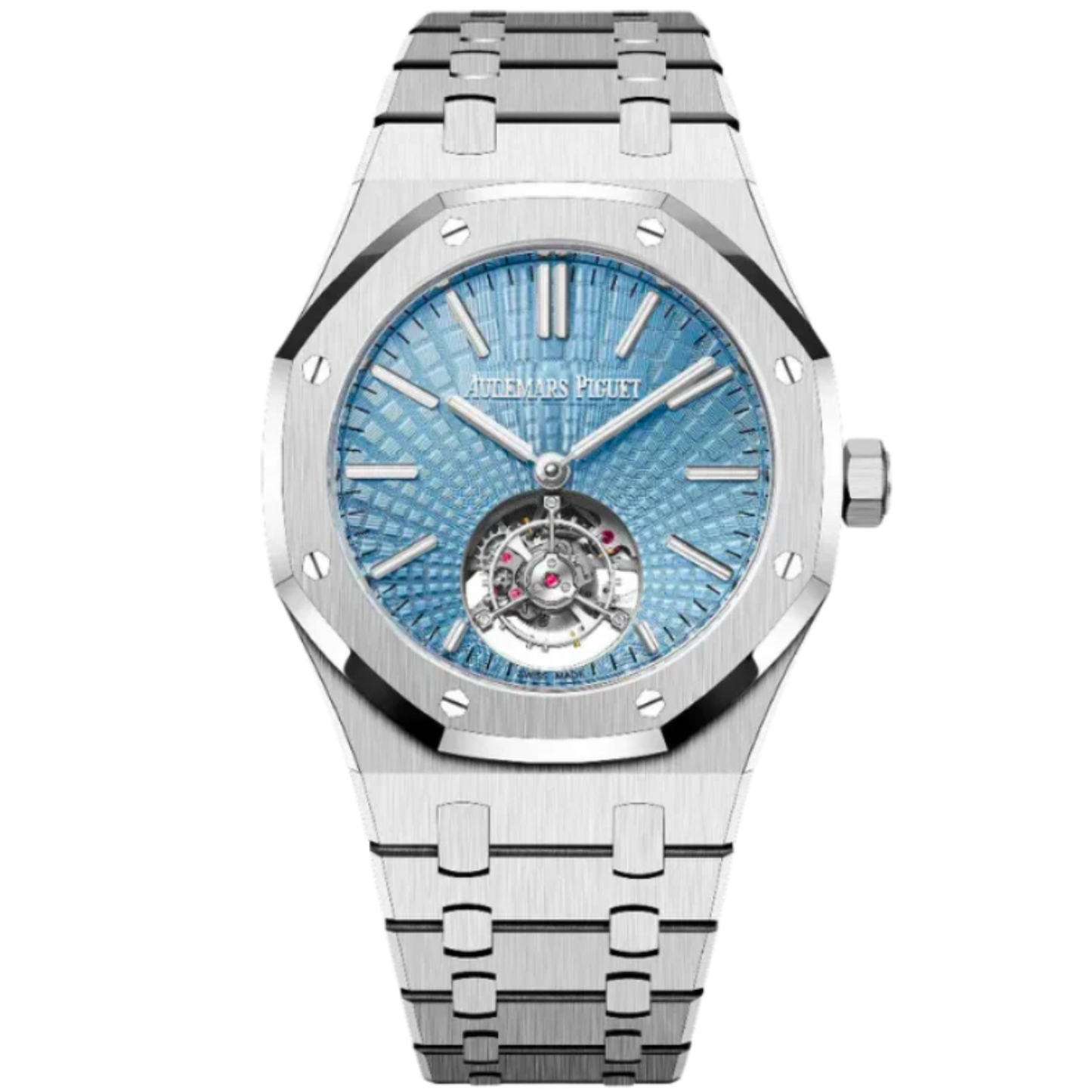 26530PT.OO.1220PT.01 41MM Platinum Royal Oak Tourbillon Baby Blue Dial