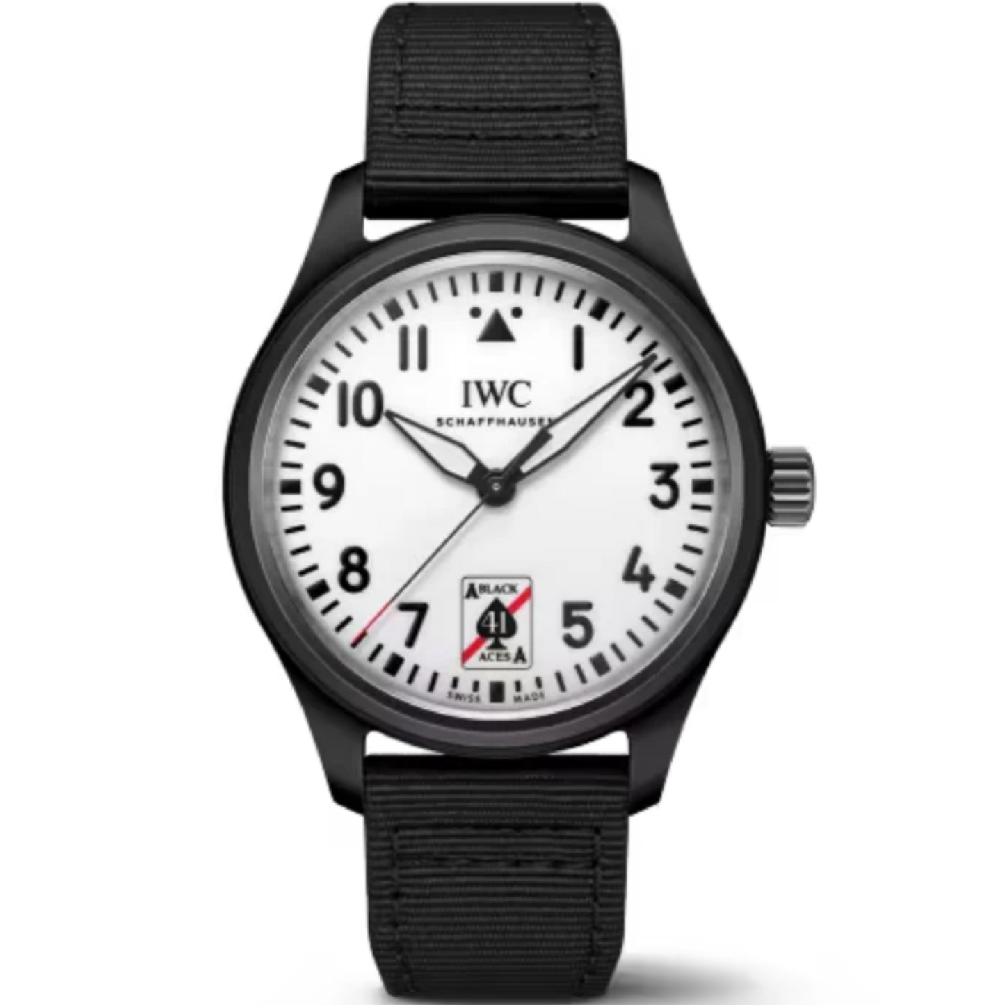 PILOT’S WATCH AUTOMATIC BLACK ACES 41 MM CERAMIC WITH WHITE DIAL