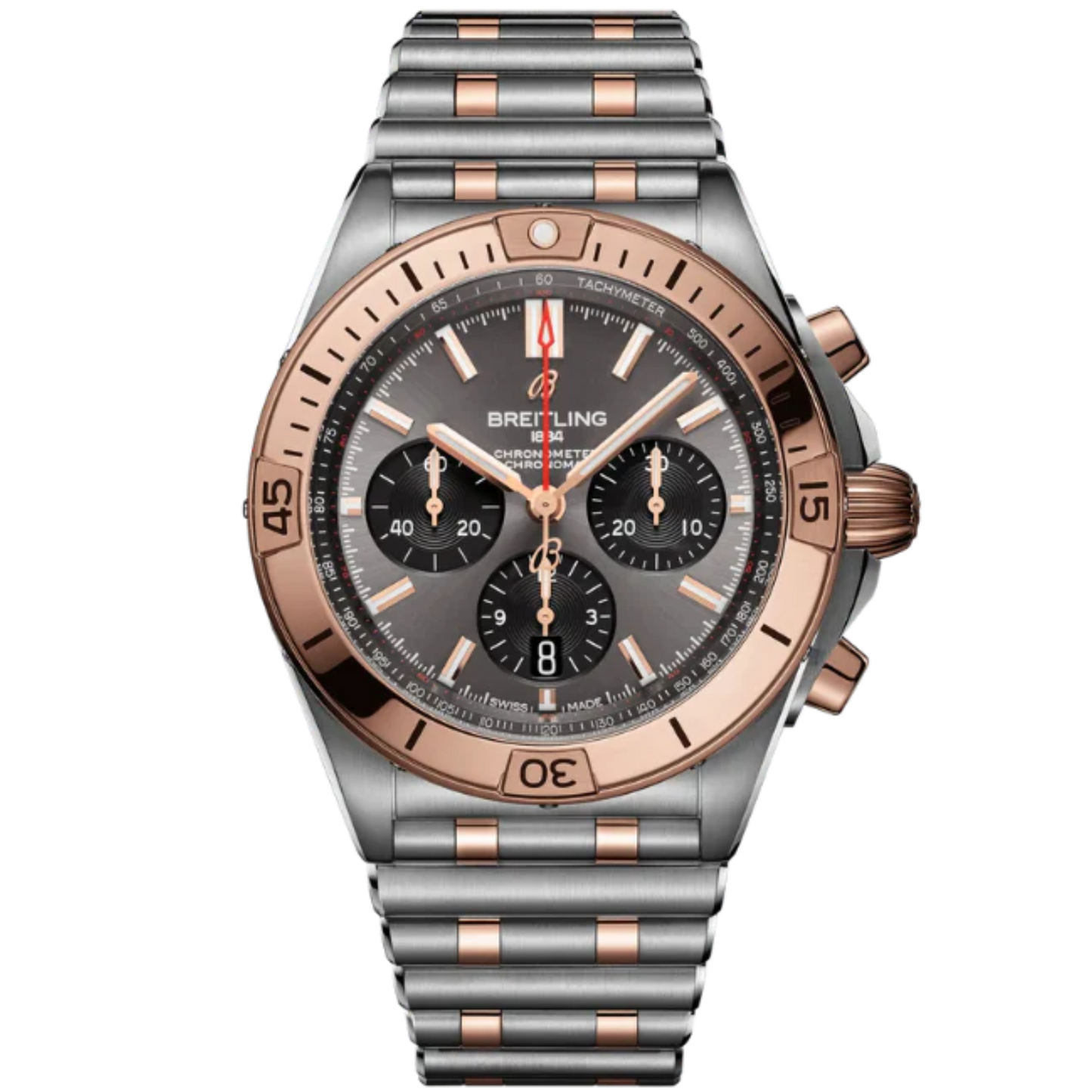 CHRONOMAT B01 42 MM STAINLESS STEEL & 18K ROSE GOLD WITH ANTHRACITE GRAY DIAL