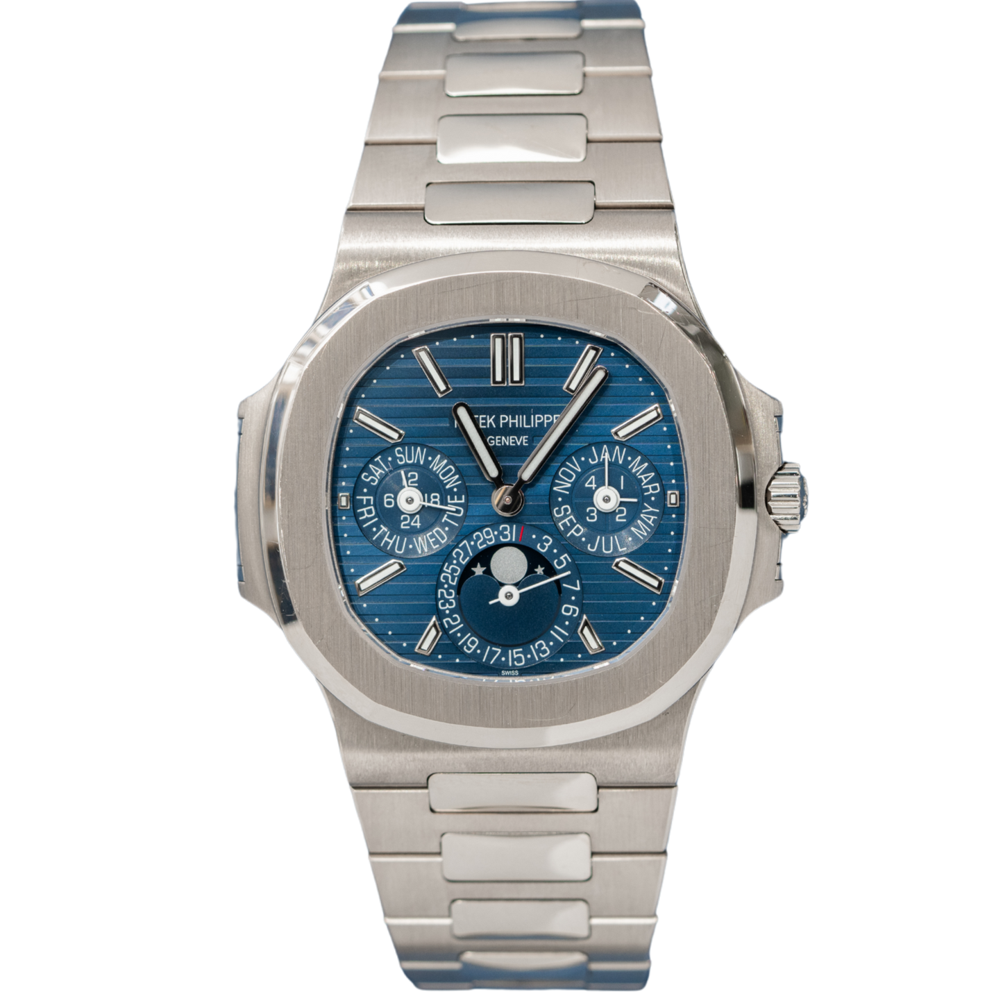 Patek Philippe 5740/1G White Gold Nautilus Perpetual Calendar Blue Dial