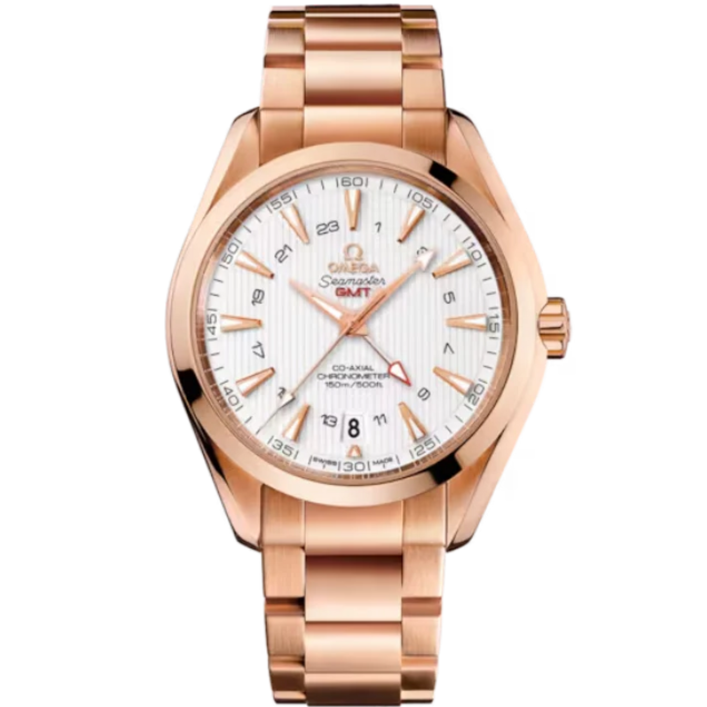 SEAMASTER AQUA TERRA 150M GMT 43 MM RED GOLD WITH SILVER DIAL