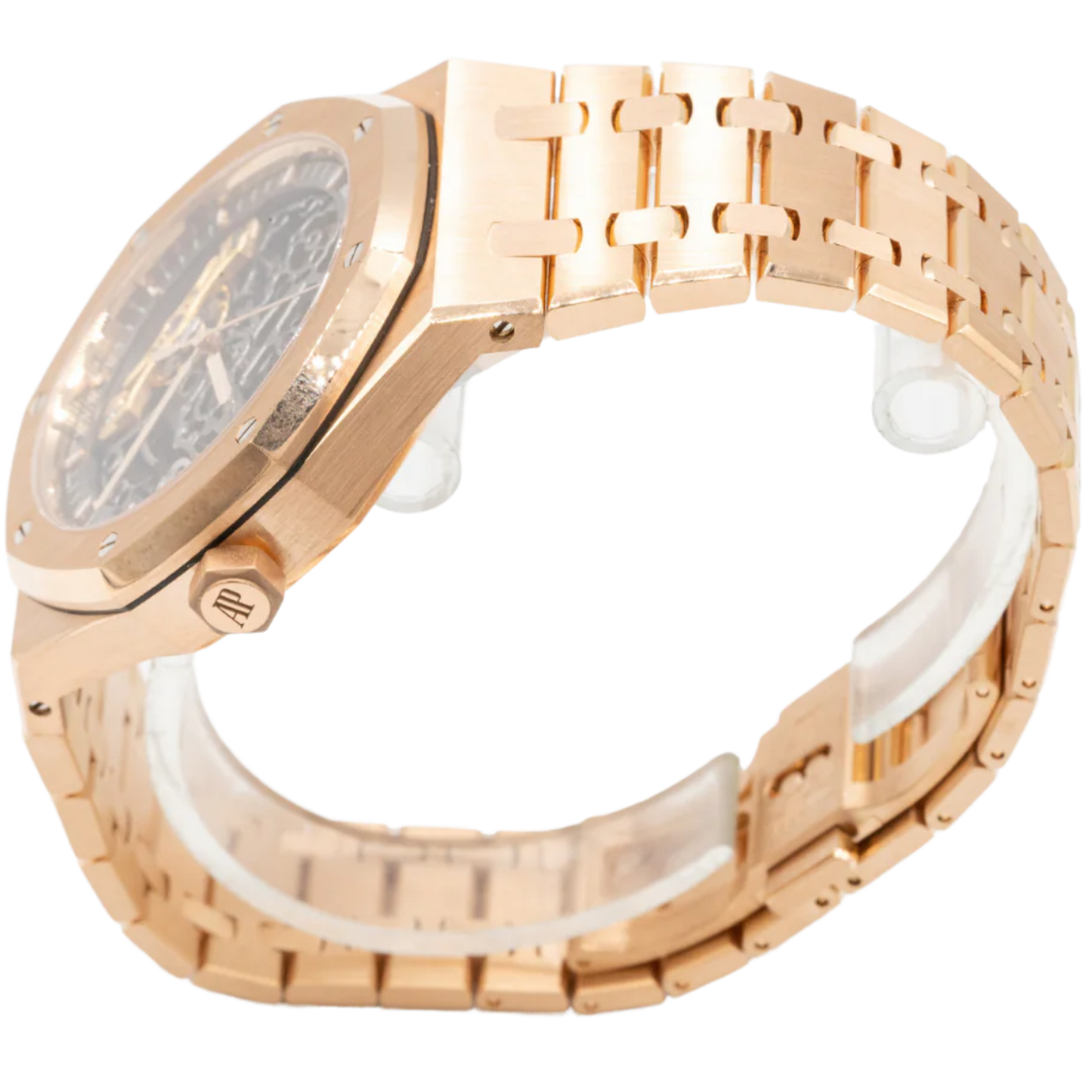 Royal Oak Double Balance Wheel Openworked 41MM 18-Carat Pink Gold Bracelet Slate Grey Openworked Dial 18-Carat Pink Gold Case