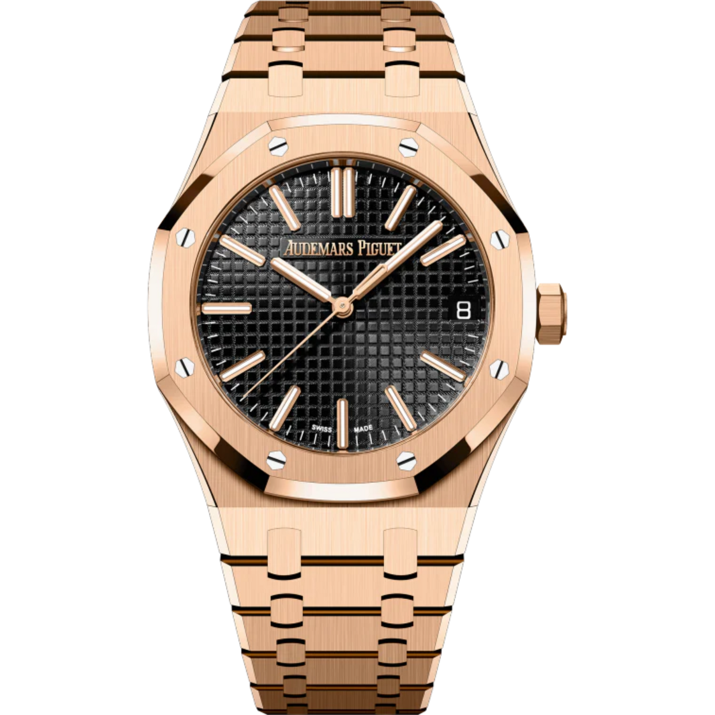 Audemars Piguet Royal Oak Ref. 15510OR.OO.1320OR.04 41MM Rose Gold Black Dial With Grande Tapisserie Pattern