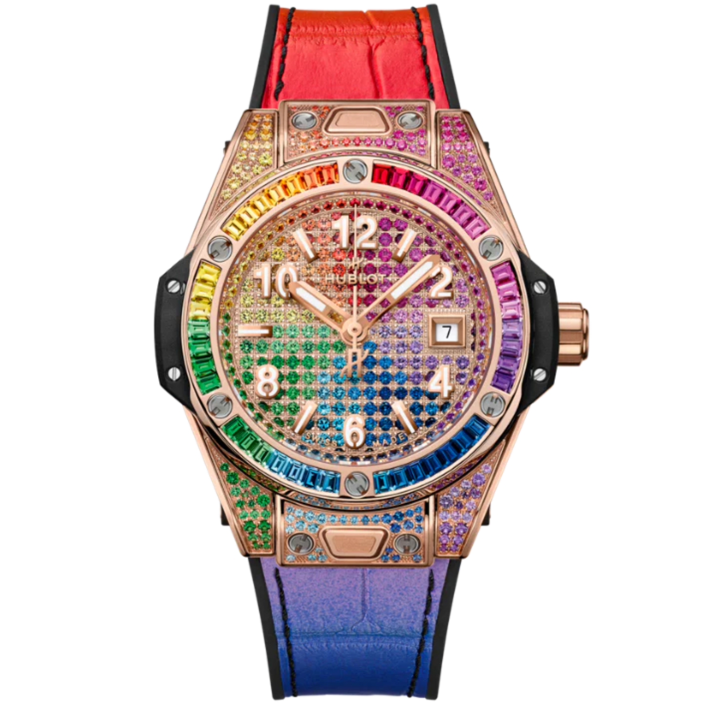 Big Bang 33mm ONE CLICK KING GOLD RAINBOW