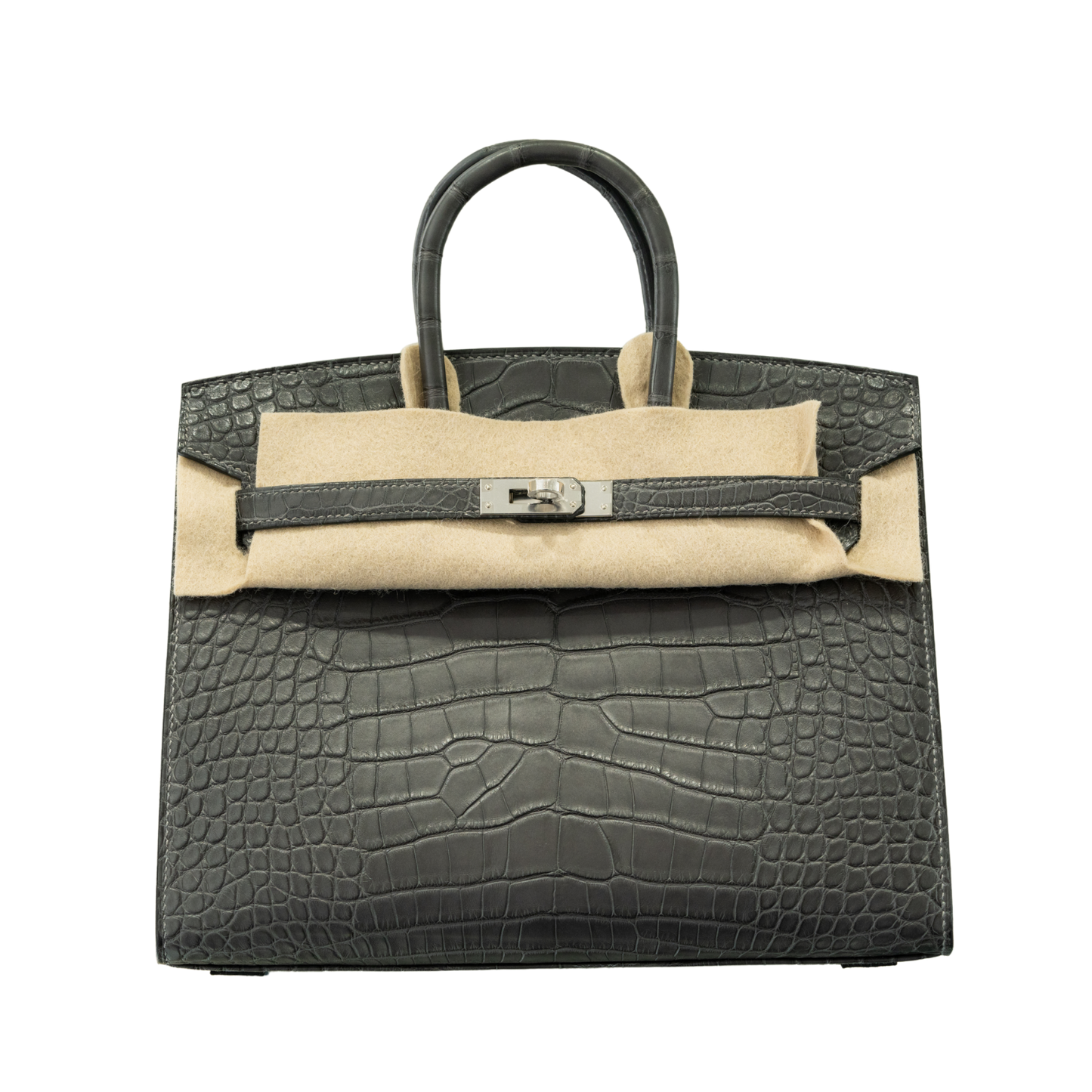 Hermes Birkin B25 Graphite Alligator Crocodile 2025 Brand New Complete
