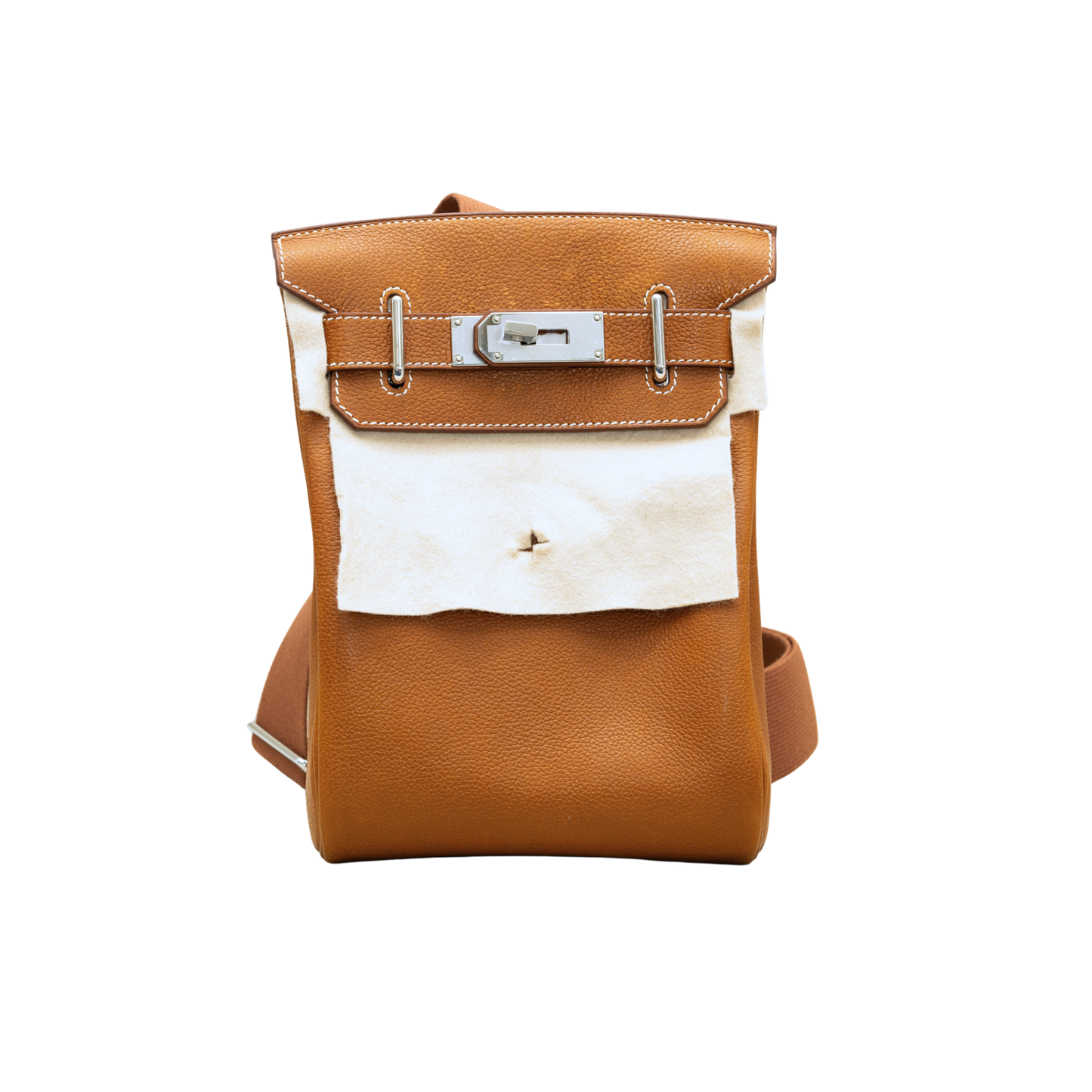 Hermes Hac A Dos PM Backpack Barenia Faubourg Calfskin White Stitching PHW