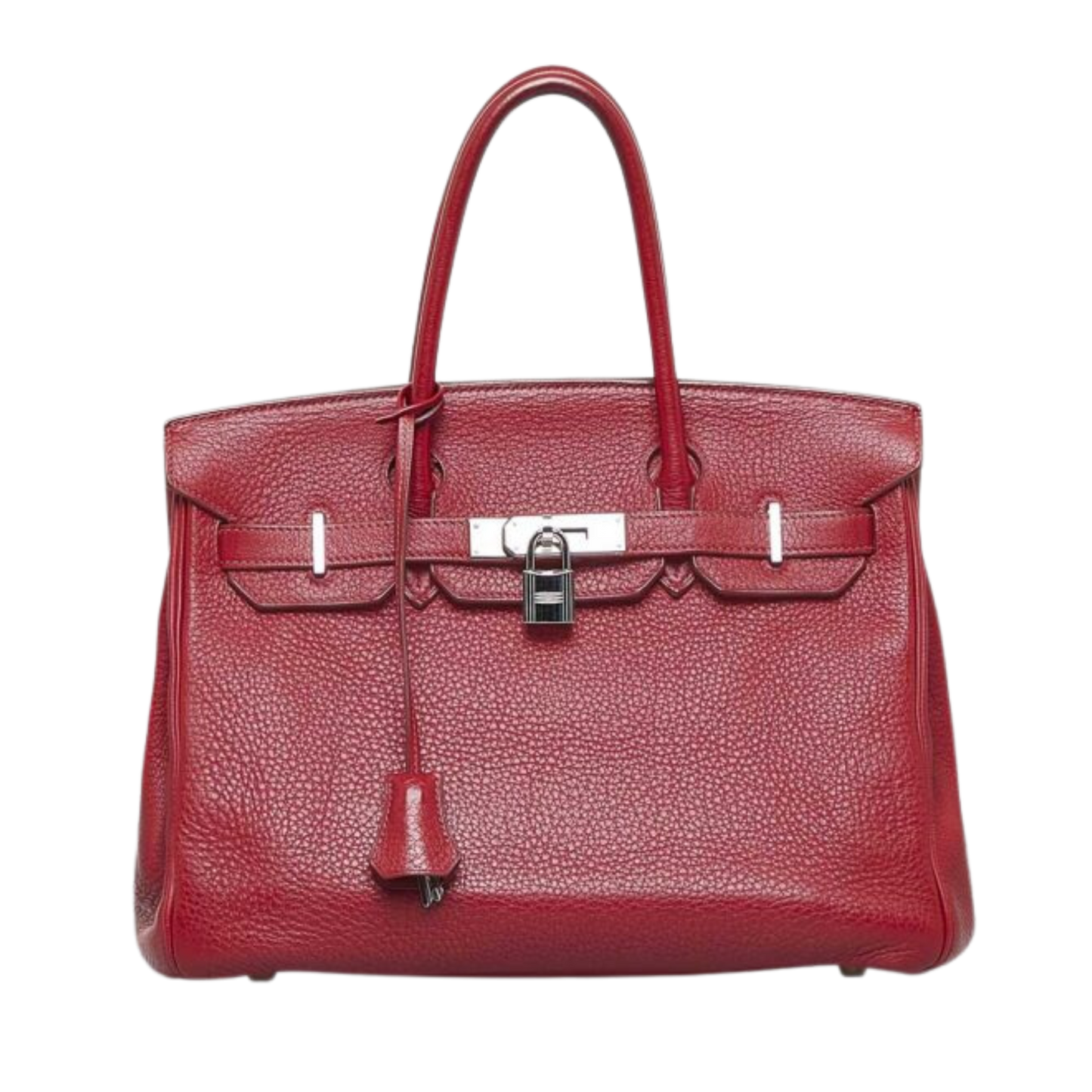 Hermes Birkin 30 Rouge Garance Clemence Leather