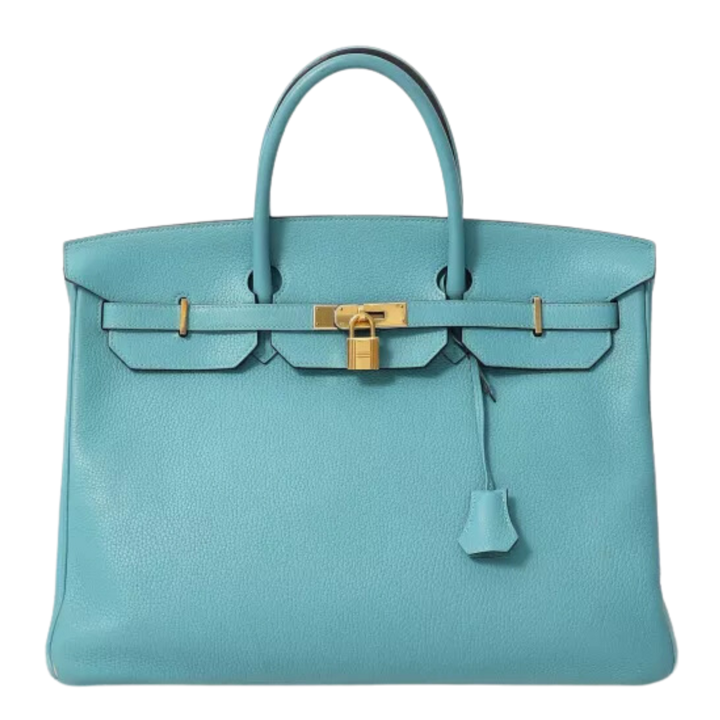 Hermes Birkin 40 Blue Atoll Clemence Leather
